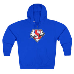 Super Dad Unisex Zip Hoodie | Perfect for Father's Day, Cool Dad Gifts, Family Outings, Casual Wear, Birthday Present