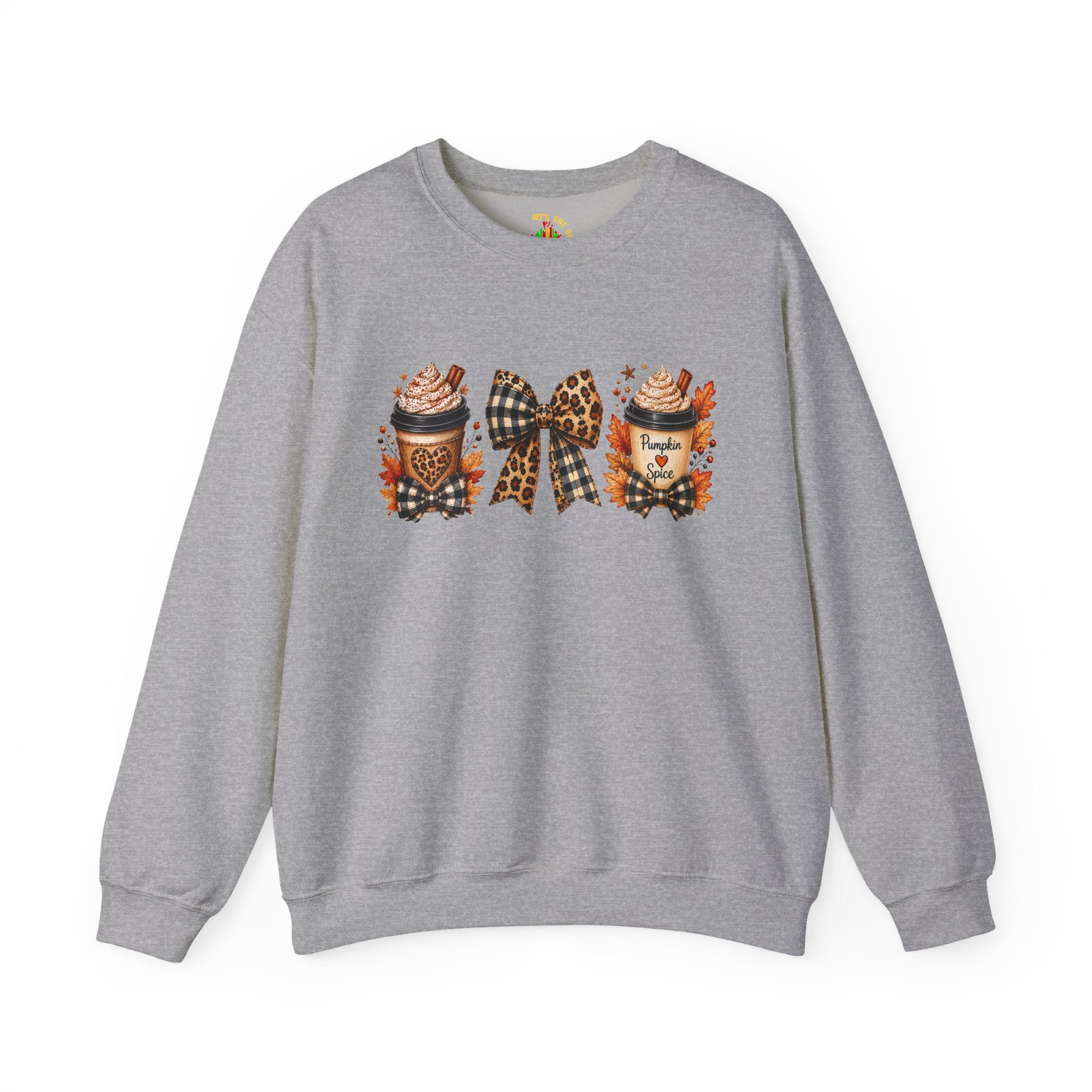 Festive Leopard Bow Christmas Crewneck Sweatshirt