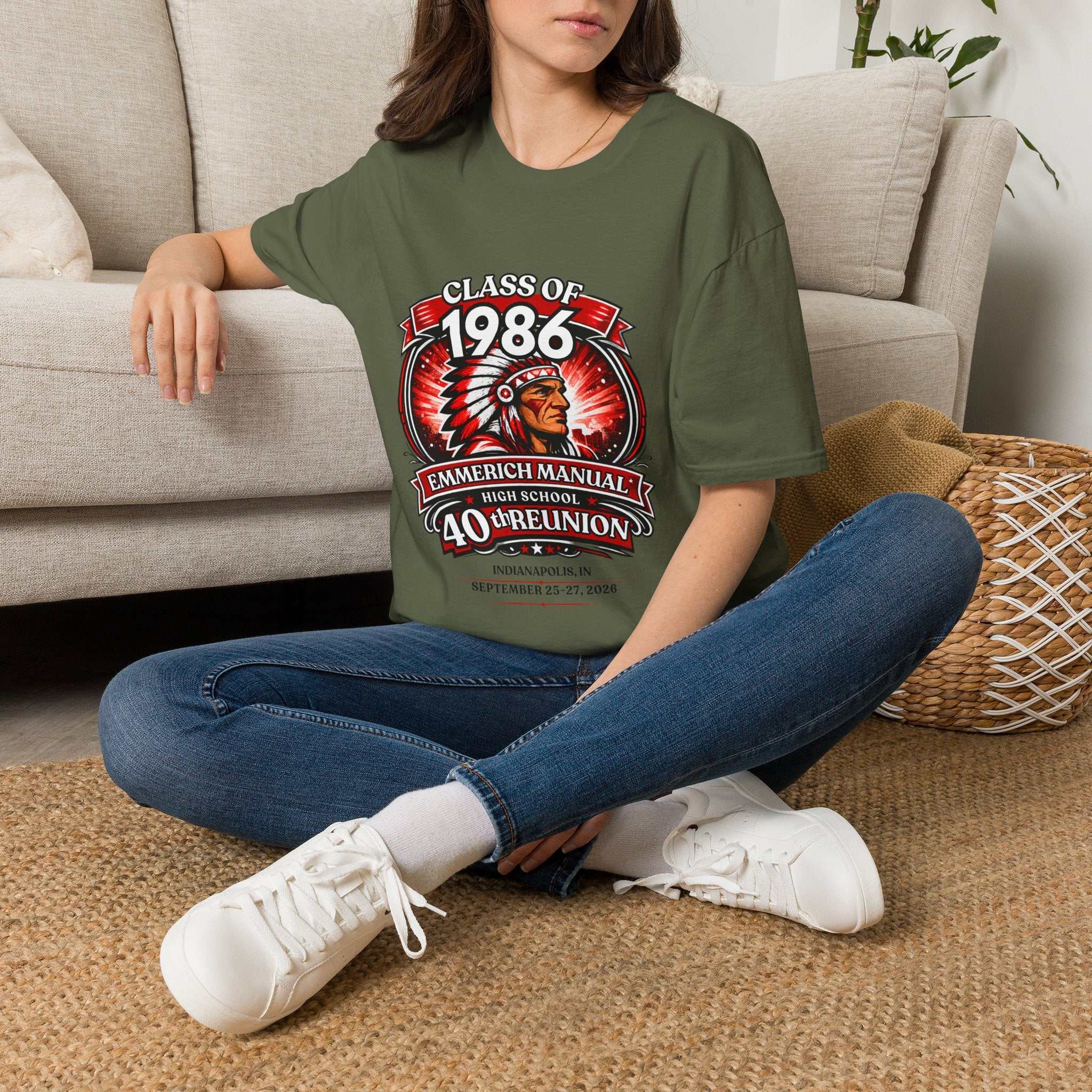 Class of 1986 40th Reunion T-Shirt — Emmerich Manual High School Alumni Tee - Another Customized Smile
