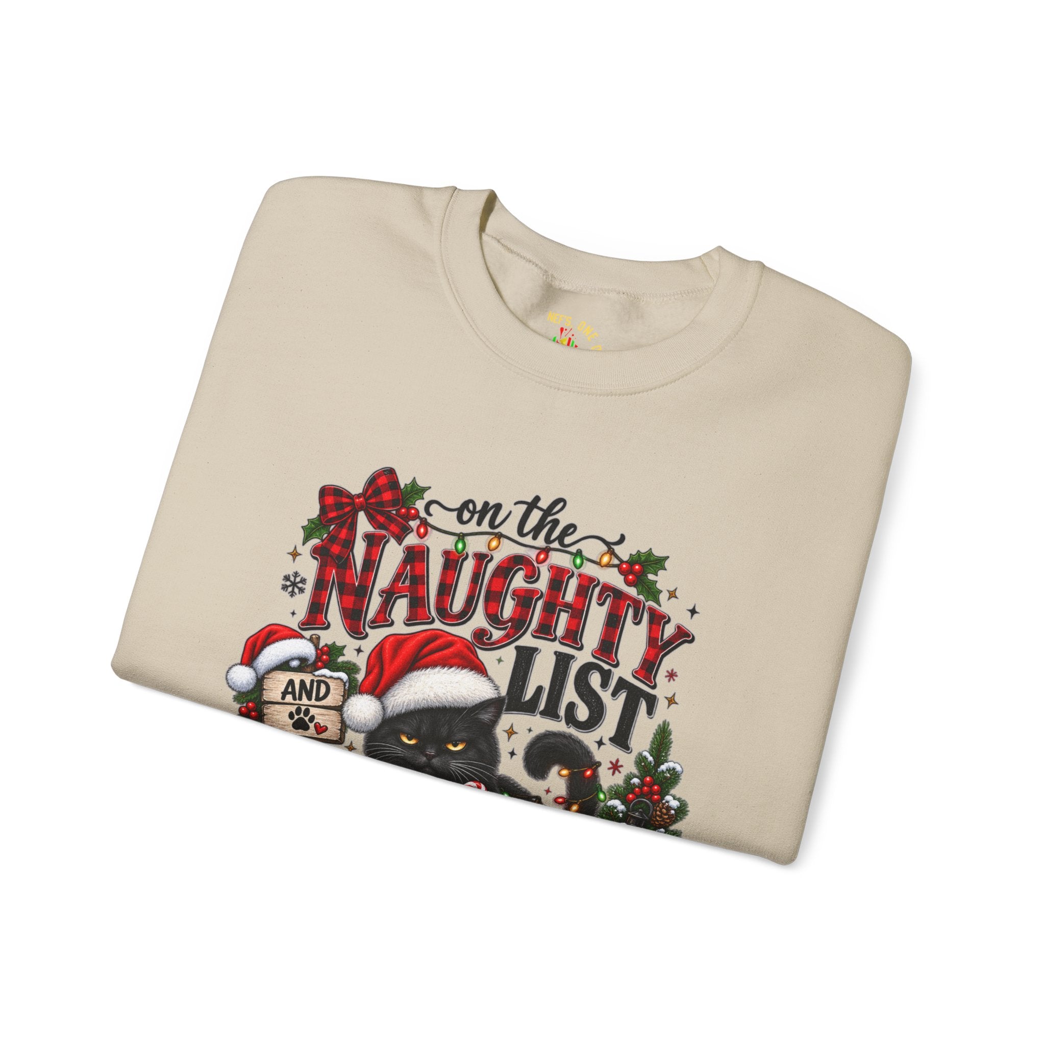 On the Naughty List Christmas Crewneck Sweatshirt