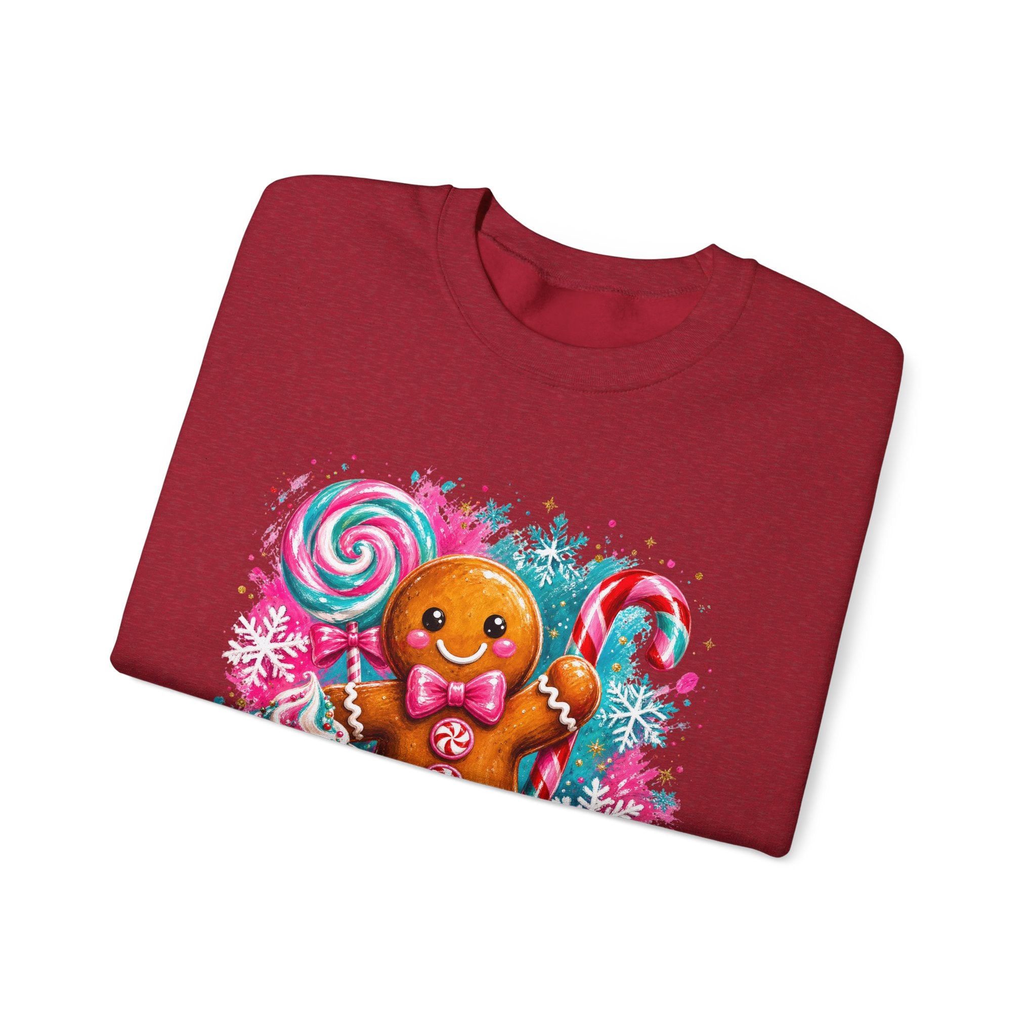 Christmas Gingerbread & Reindeer Crewneck Sweatshirt