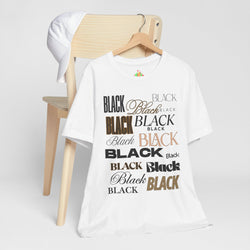 Black Text Unisex Tee, Casual Graphic T-Shirt for Fashion Lovers, Perfect Gift for All Occasions, Streetwear Style, Trendy Top