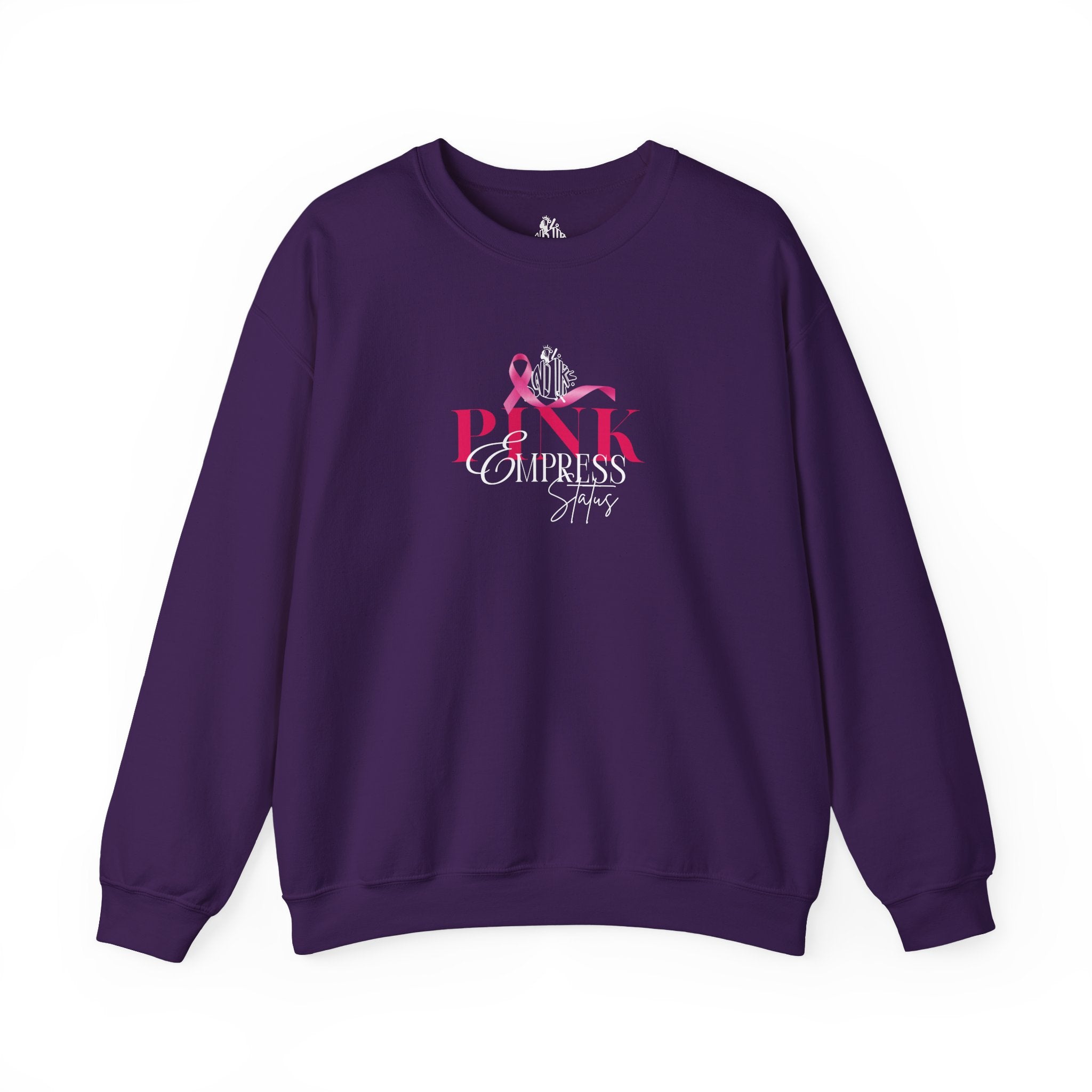 N1K Pink Empress Status Cancer Awareness Crewneck Sweatshirt - Pink Ribbon "PINK" Design