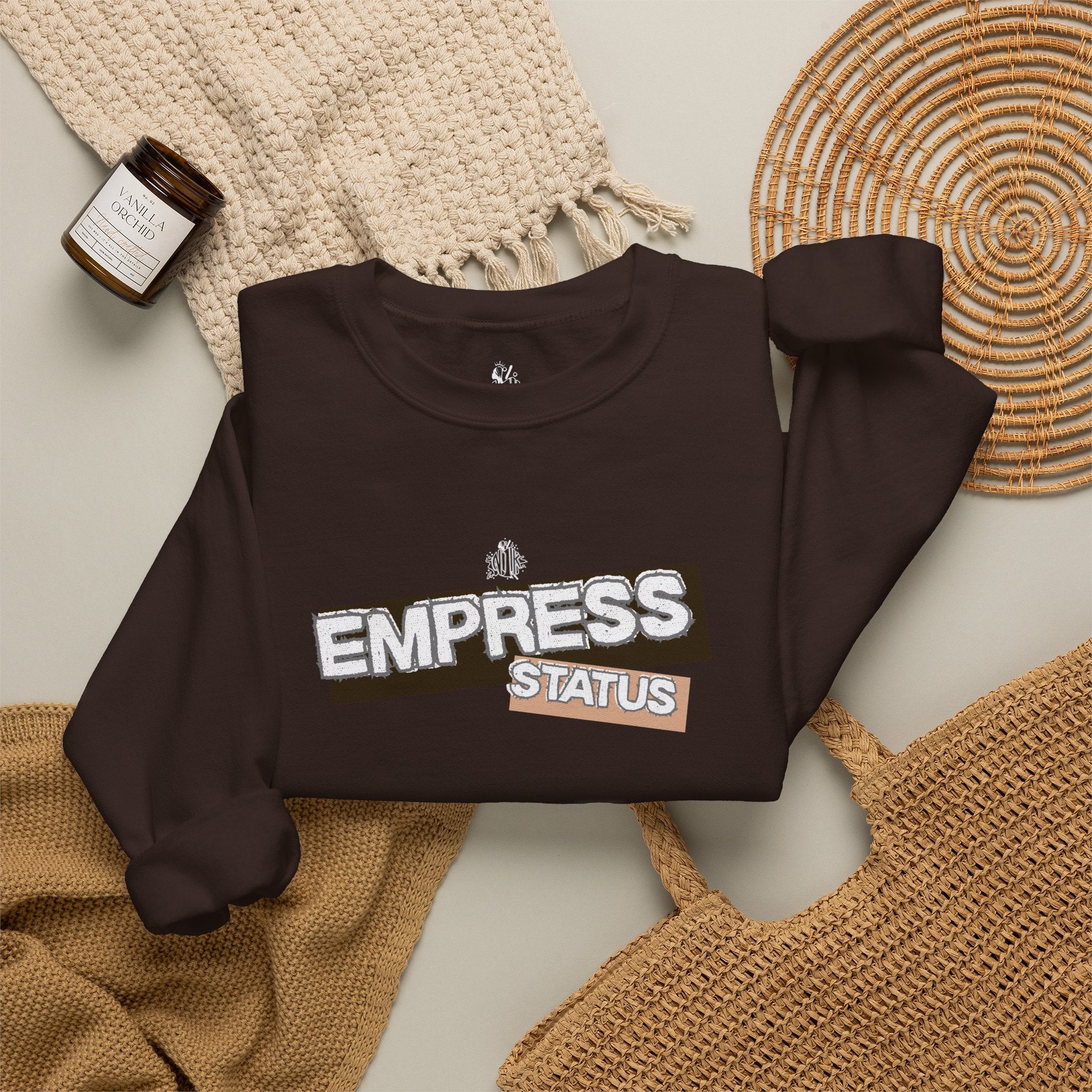 Empress Status Graphic Sweatshirt — Bold Feminine Statement Sweatshirt