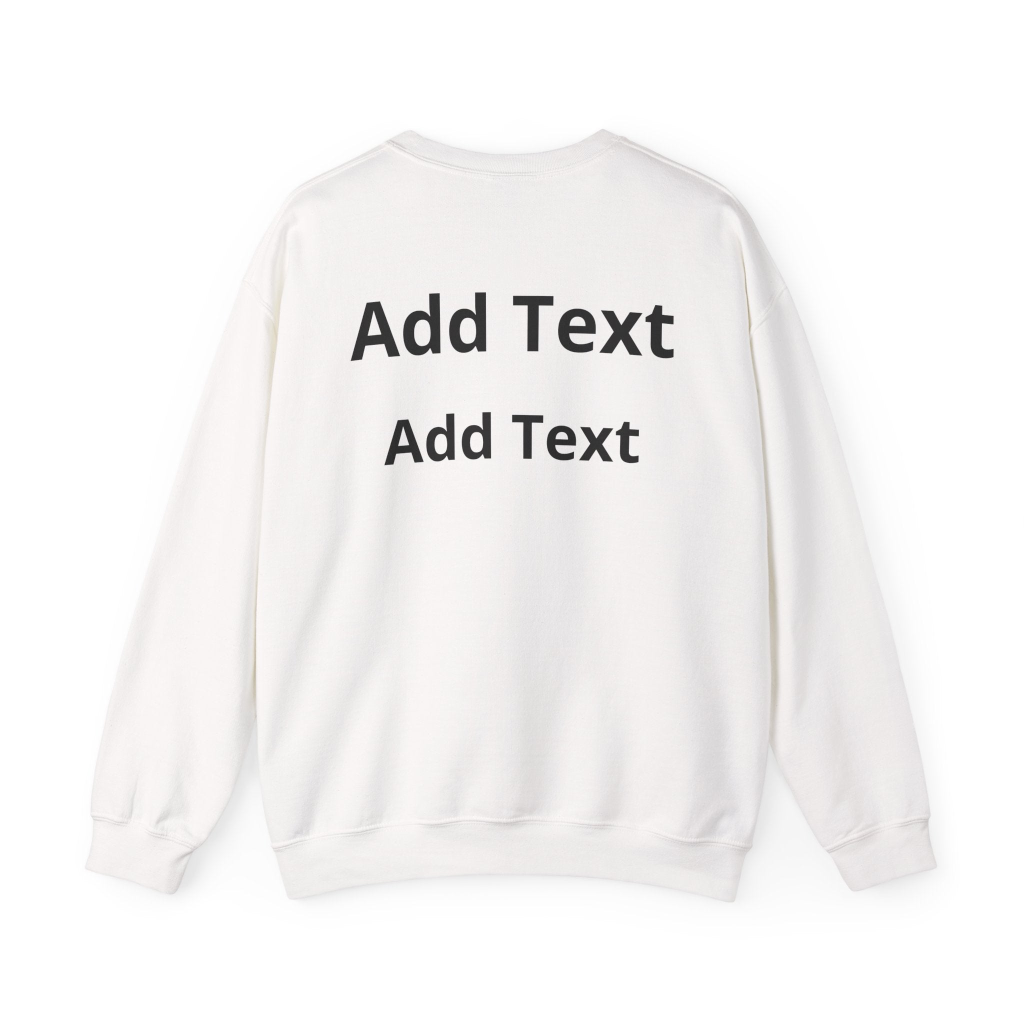 Personalized Photo Crewneck Sweatshirt — Custom Photo Front, 'Add Text' Back