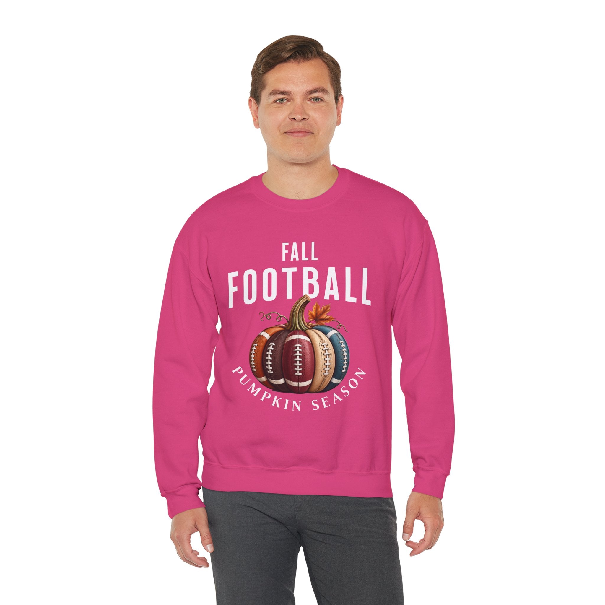 Fall Football Pumpkin Season Crewneck Sweatshirt