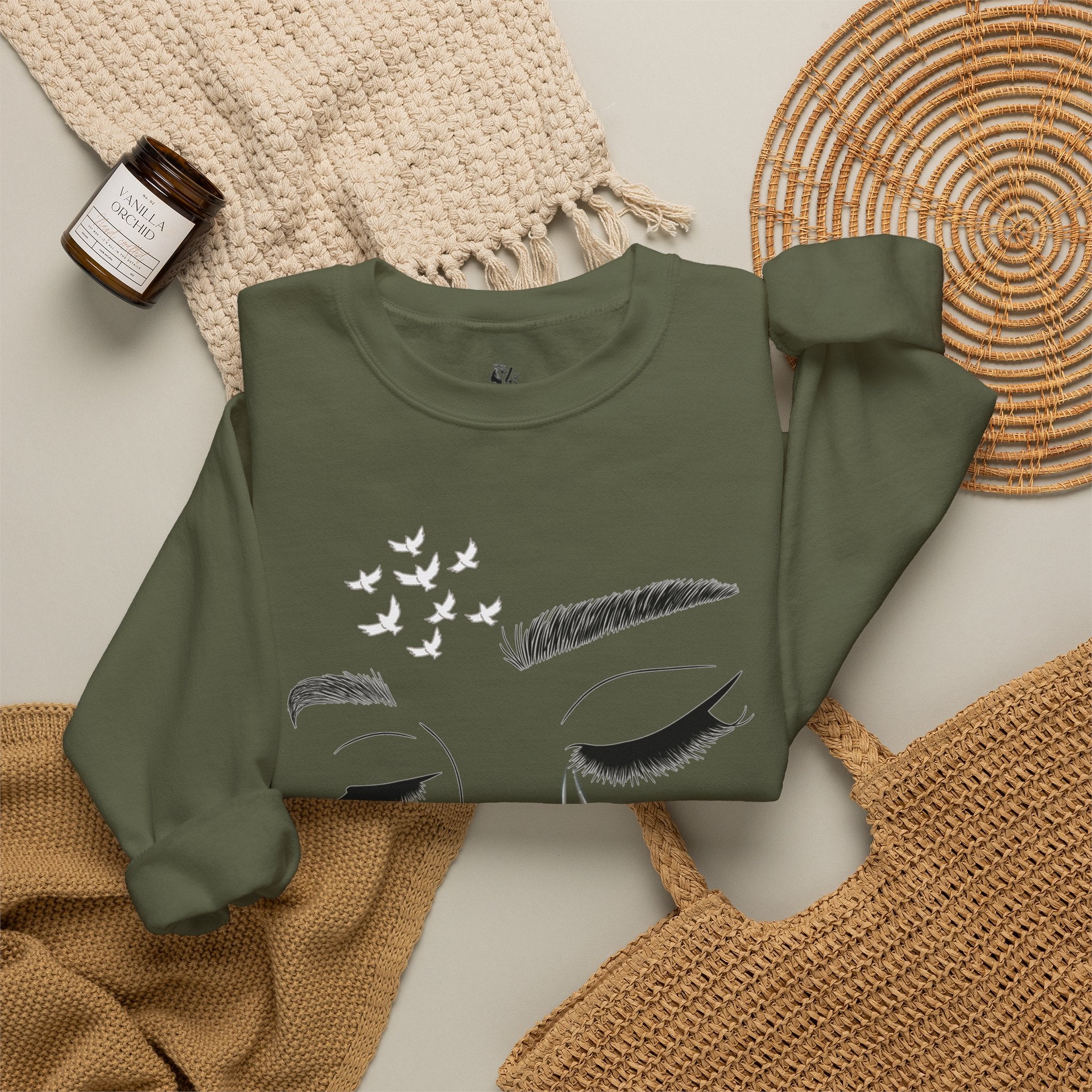 Tearful Eyes Crewneck Sweatshirt — Remember To Remember To Never Forget'