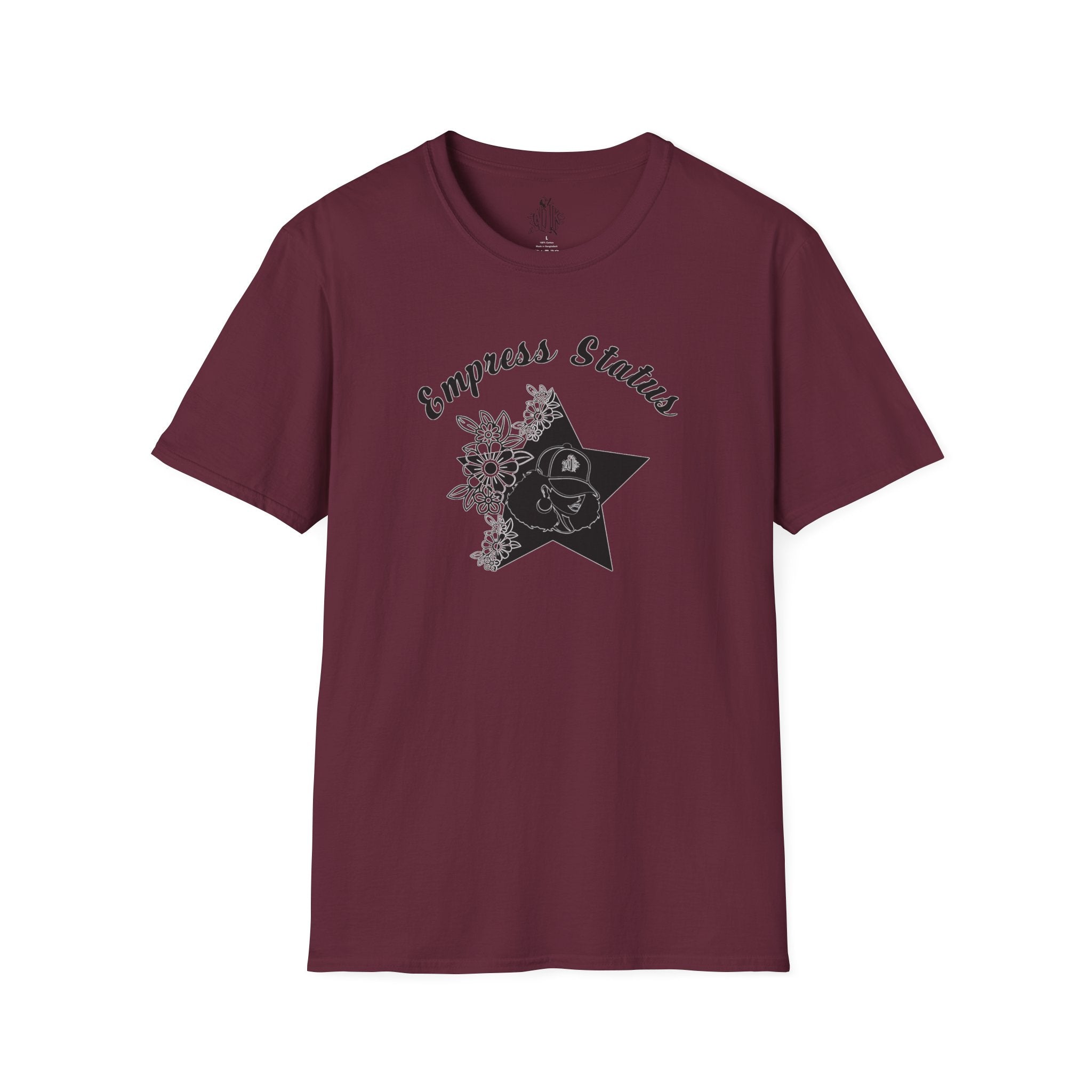Empress Black Girl Floral Status T-shirt
