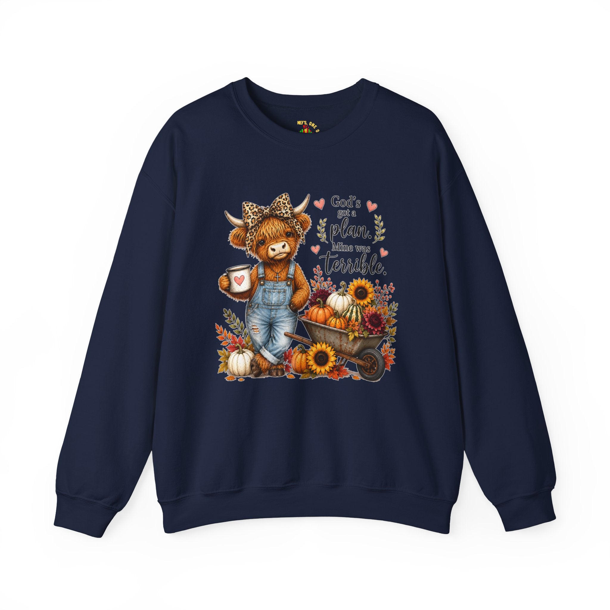 God’s Plan, Mine Was Terrible Bear Fall Crewneck Sweatshirt