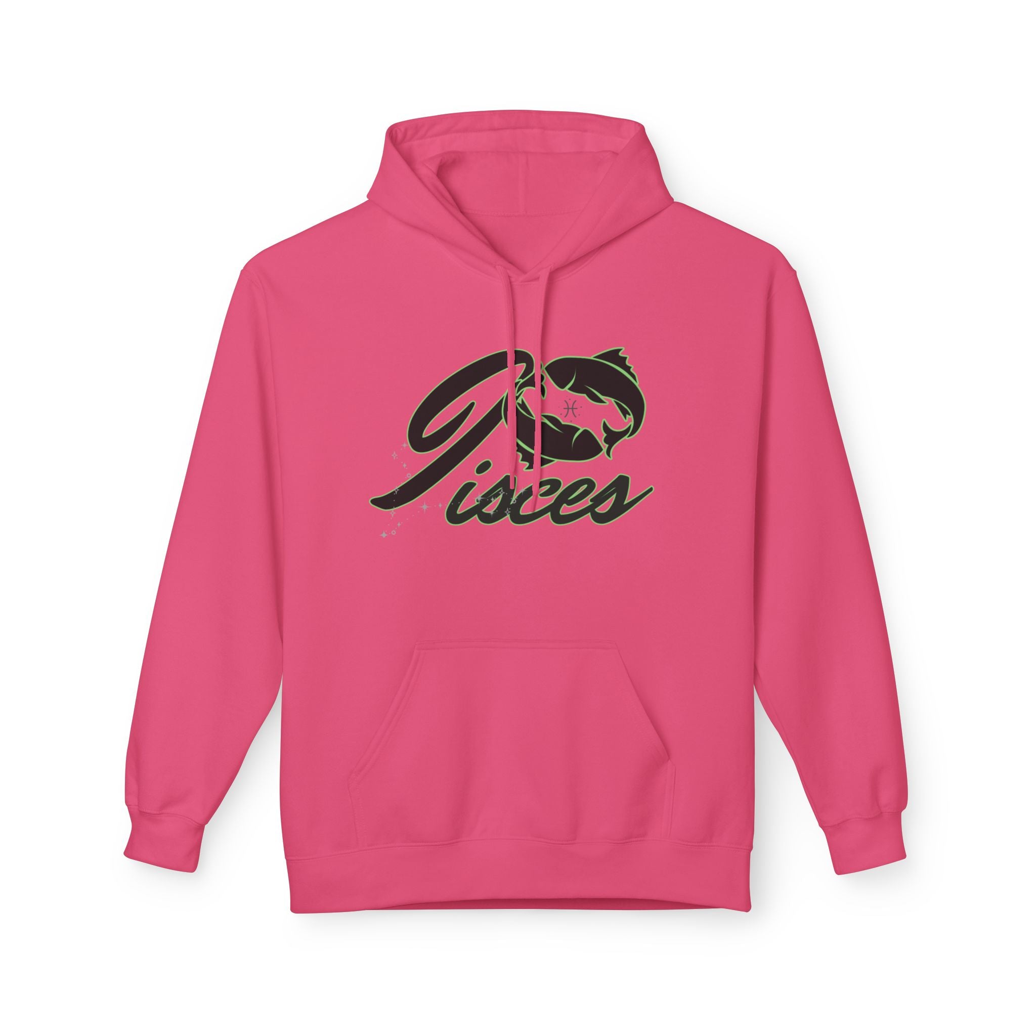 Pisces Zodiac Hoodie — Astrological Sign Hoodie with Fish Script Design