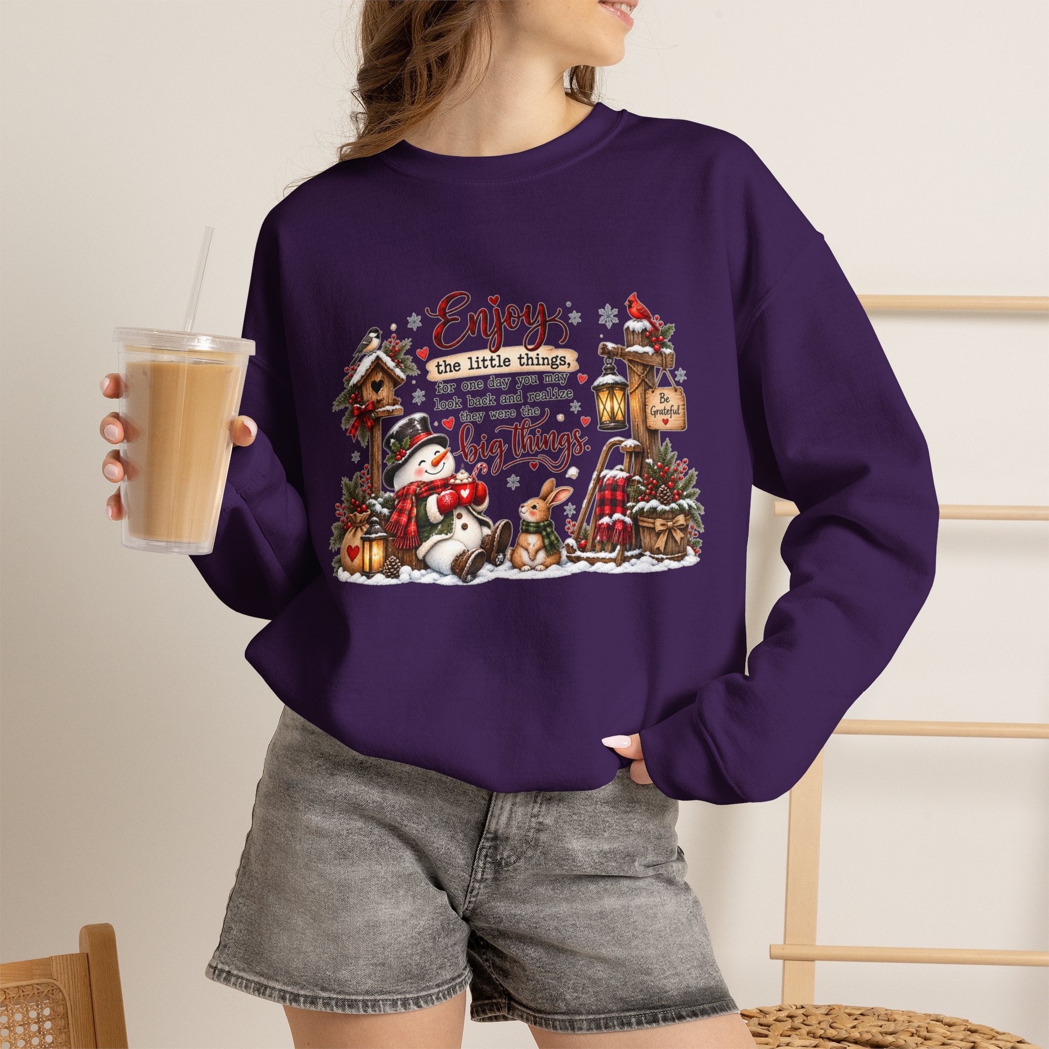 Enjoy the Little Things Christmas Crewneck Sweatshirt