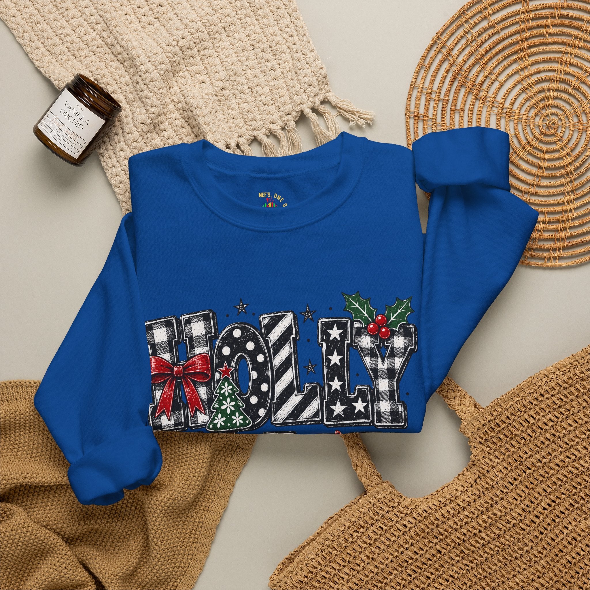 Merry Noel Christmas Reindeer Crewneck Sweatshirt