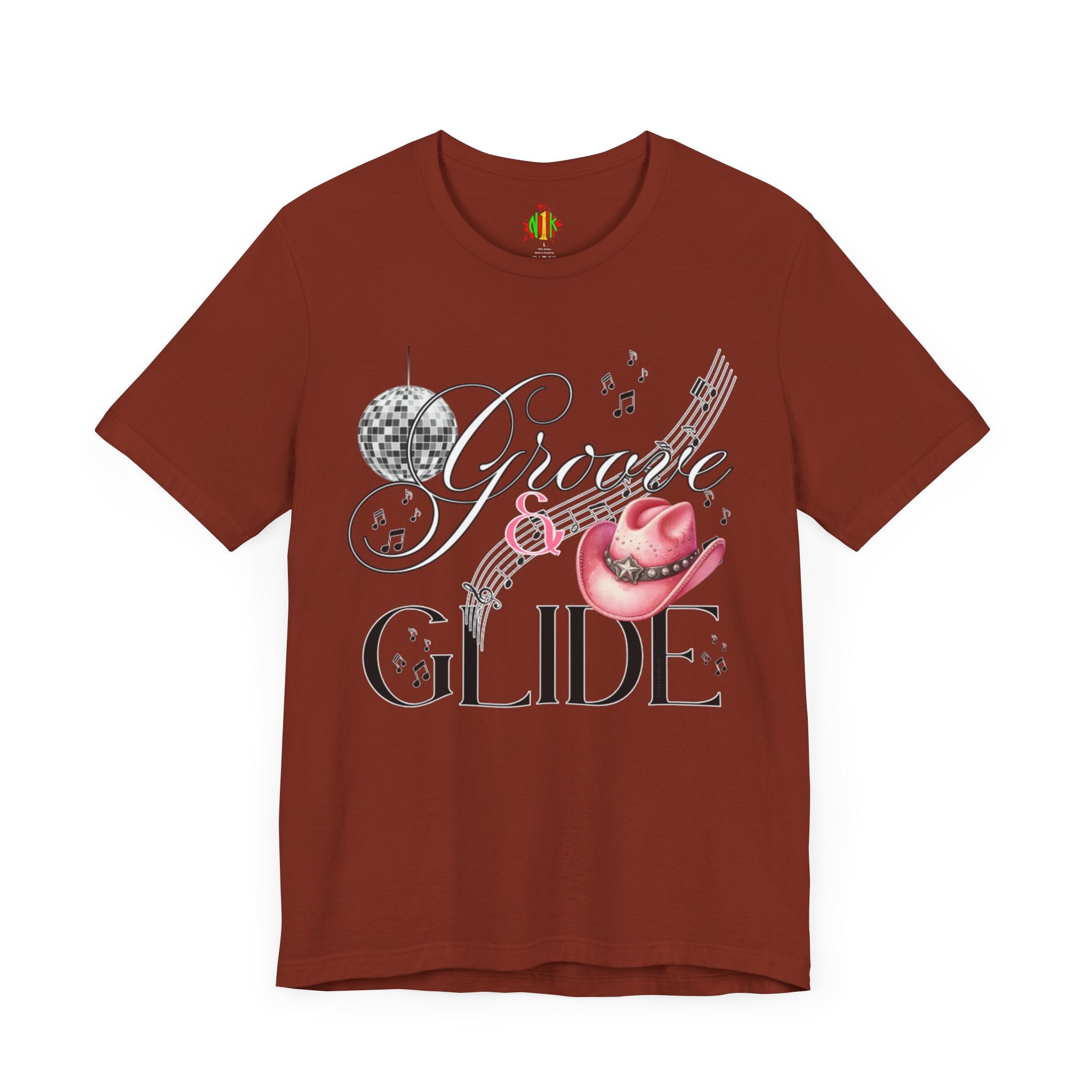 Groovy Glide Unisex Jersey Tee - Fun Retro Music VibesT-ShirtUnisex Jersey Tee