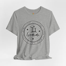 Gemini Zodiac Tee: Stylish Astrology Shirt for Astronomy Lovers, Birthday Gift, Unisex Tee, Horoscope Apparel, Casual Wear