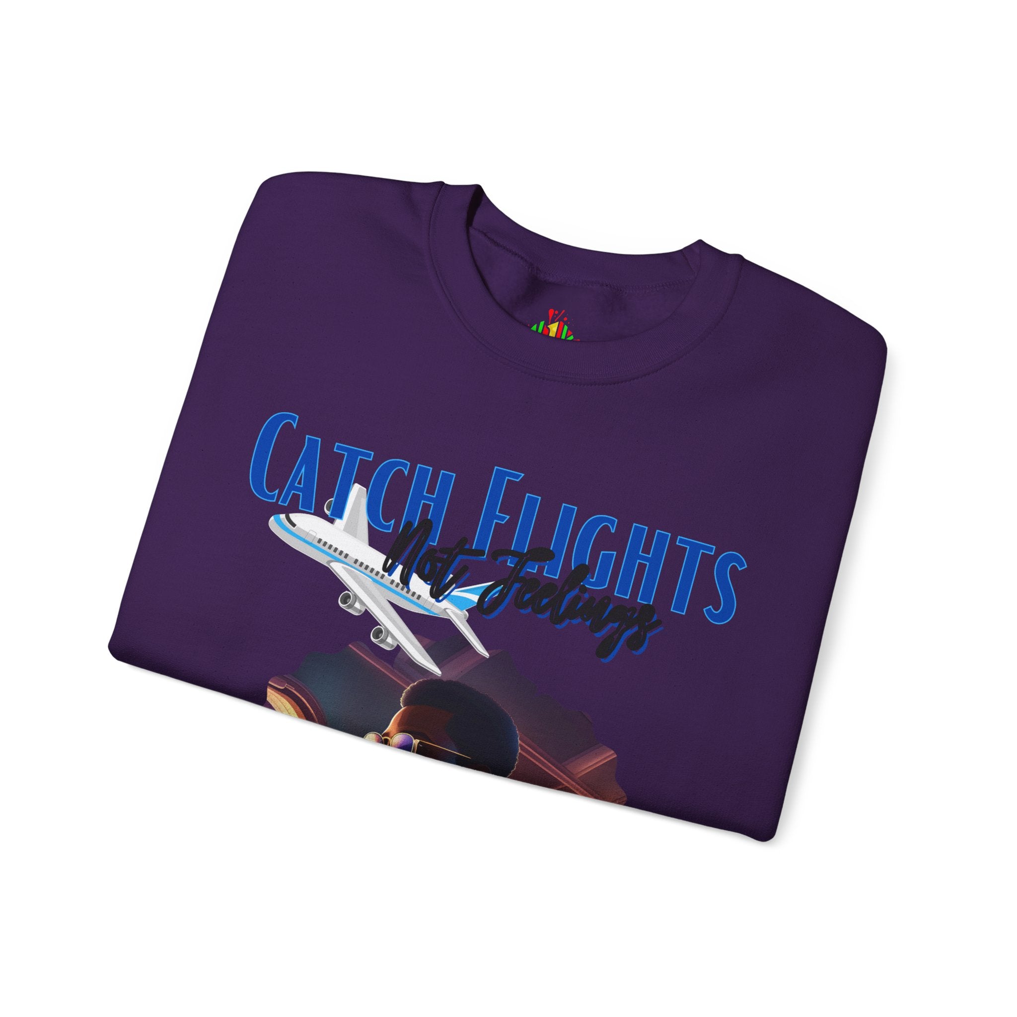 Catch flights not feelings Unisex Heavy Blend™ Crewneck Sweatshirt