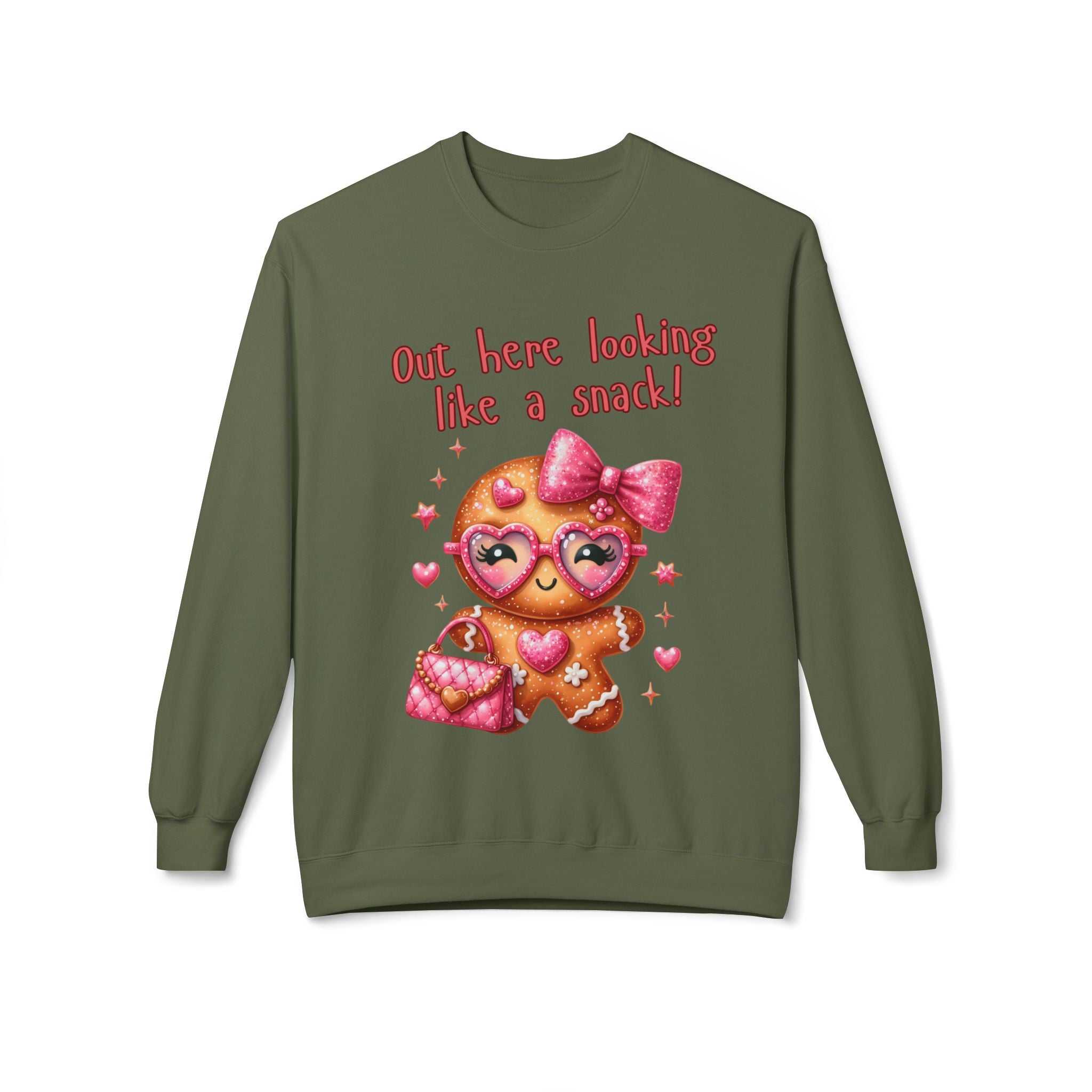 Gingerbread 'Out Here Looking Like a Snack' SweatshirtSweatshirtGingerbread sweatshirt