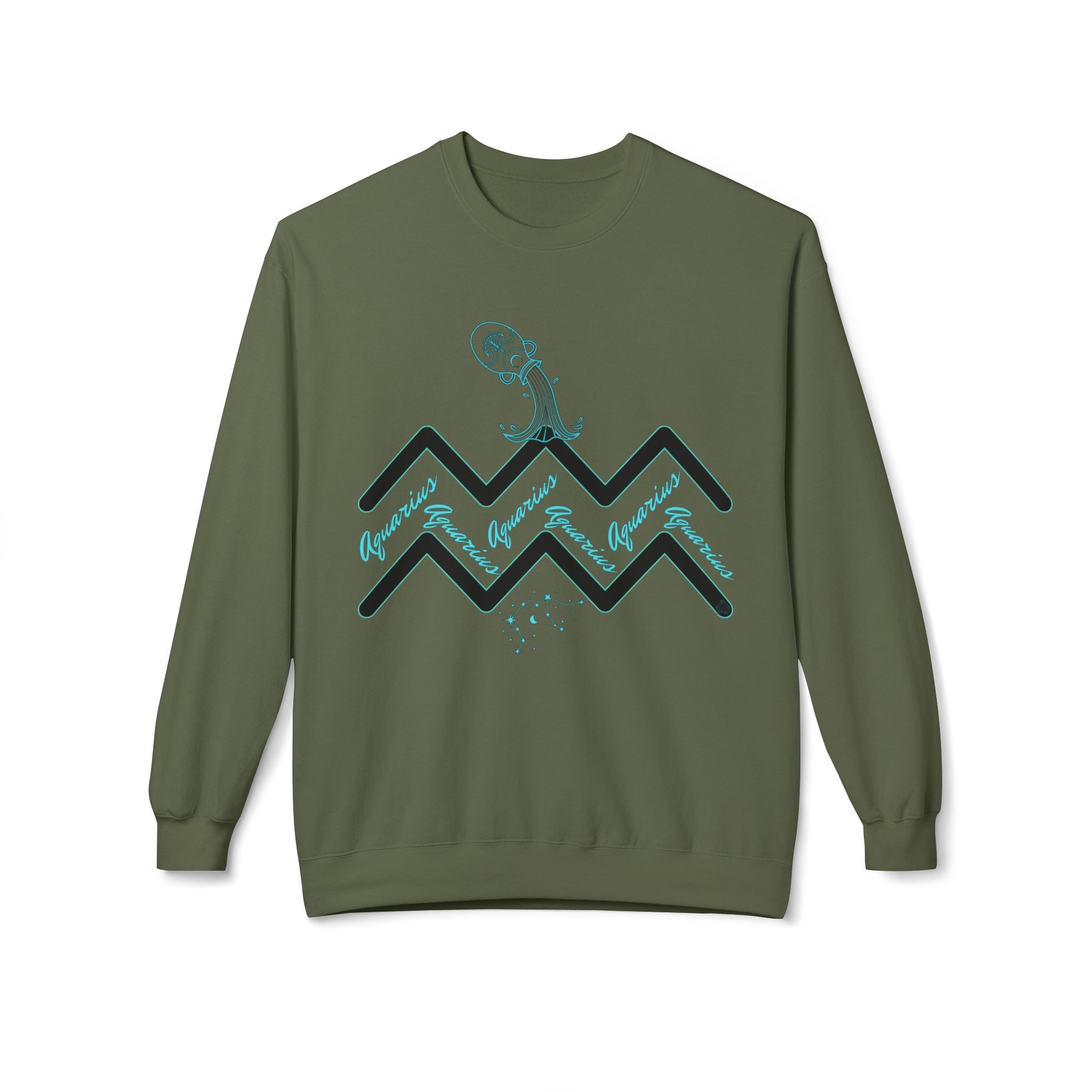 Aquarius Zodiac Sweatshirt — Water Wave Astrology Crewneck