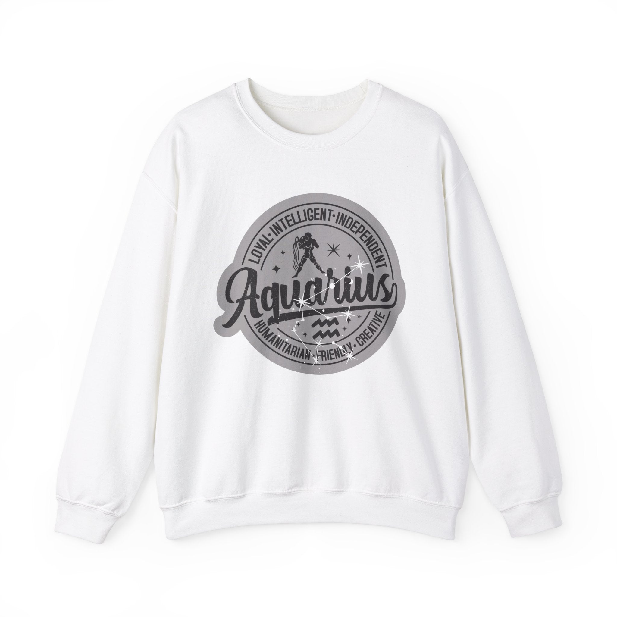 Aquarius Zodiac Unisex Casual Crewneck SweatshirtSweatshirtAquarius Zodiac Unisex Casual Crewneck Sweatshirt