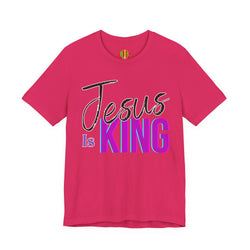 Faith-Inspired Unisex Tee | Jesus Is King Graphic T-Shirt, Christian Apparel, Religious Gift, Casual Wear, Church Outing