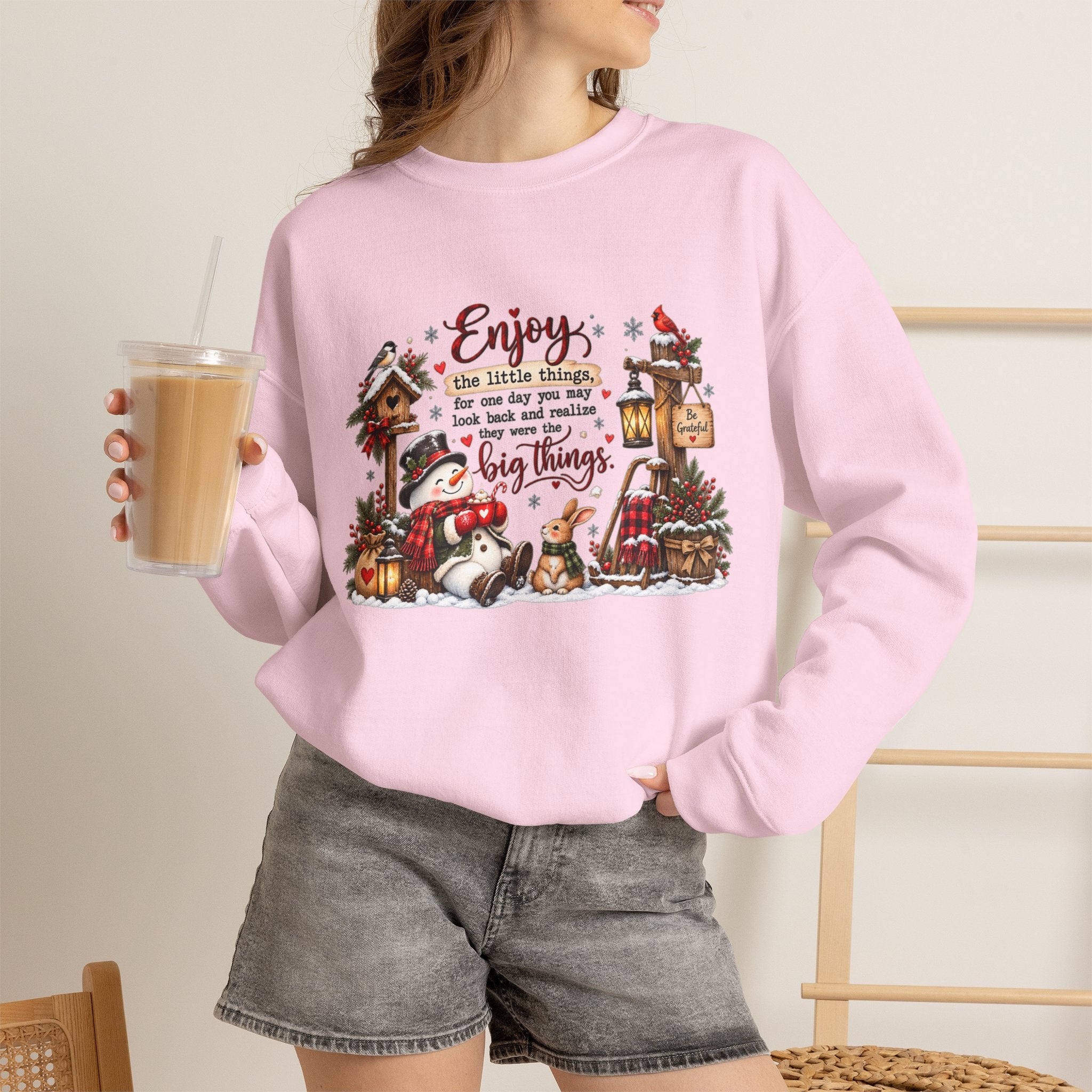 Enjoy the Little Things Christmas Crewneck Sweatshirt