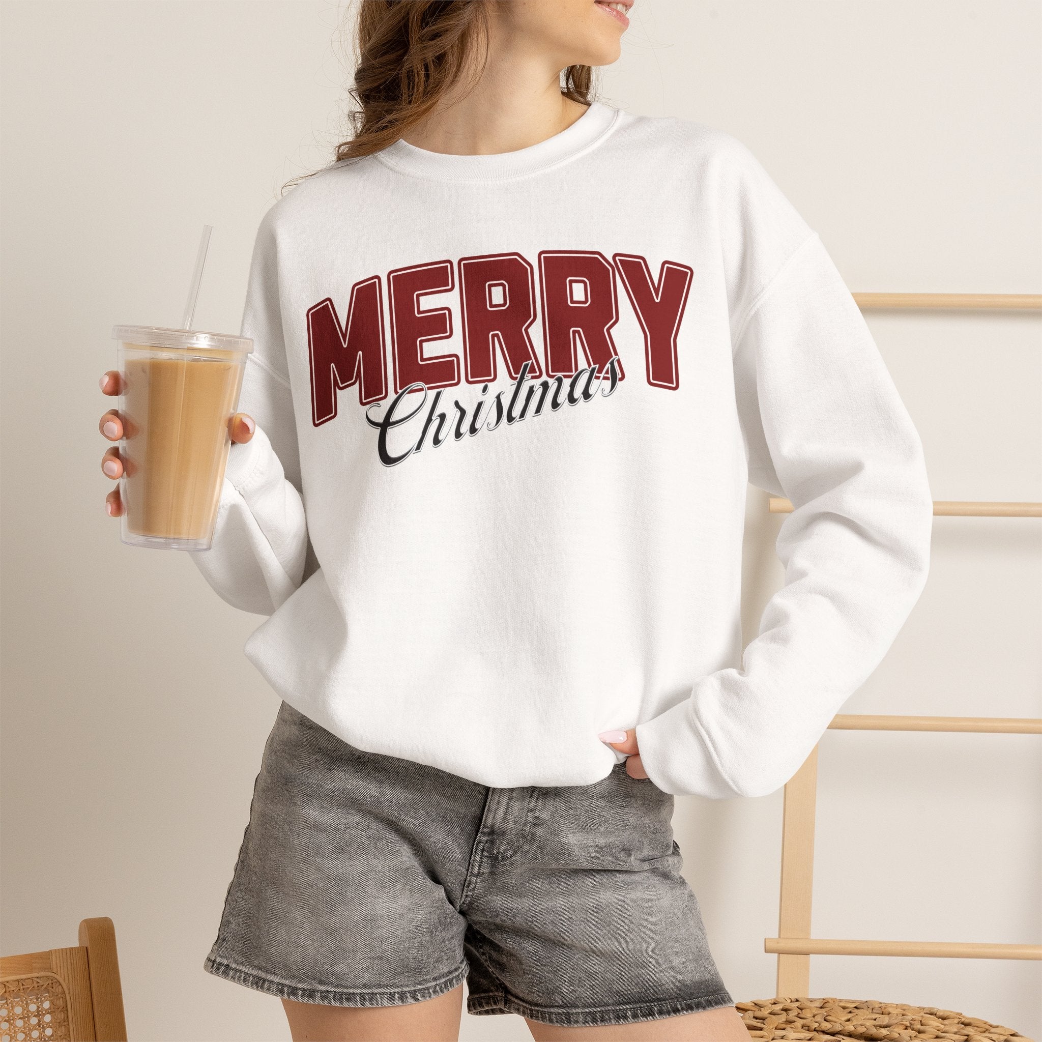 Merry Christmas Personalized Family Name Sweatshirt