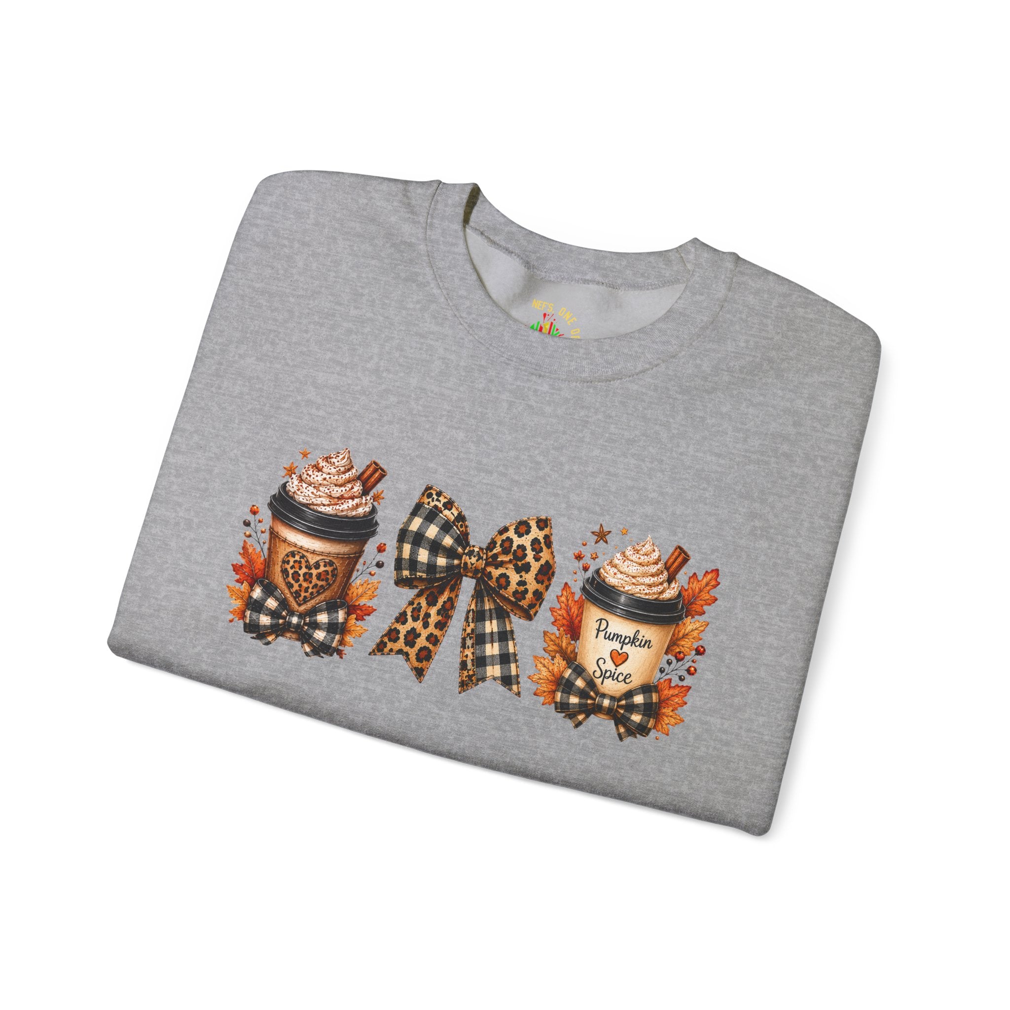 Festive Leopard Bow Christmas Crewneck Sweatshirt