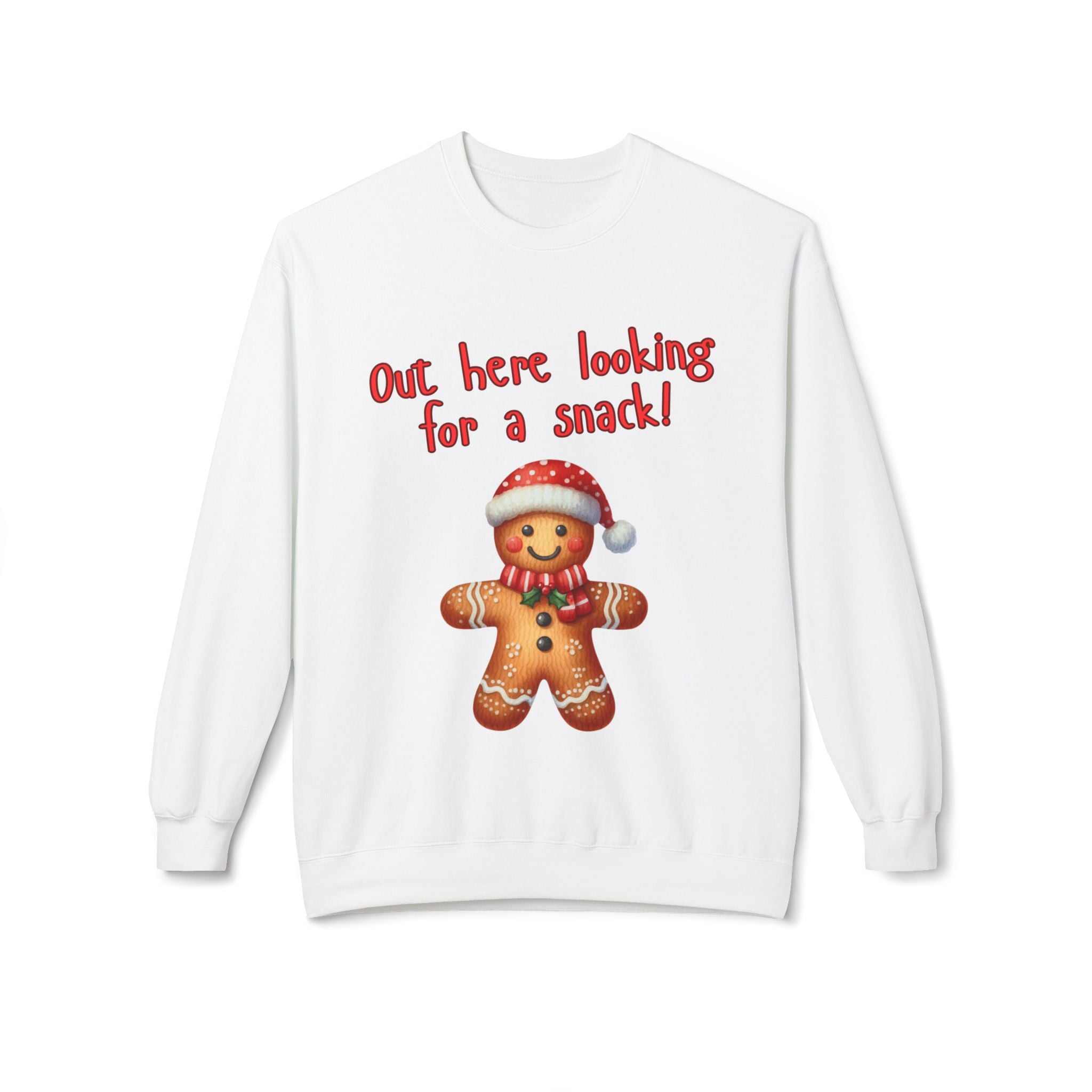 Gingerbread 'Out Here Looking for a Snack' Crewneck SweatshirtSweatshirtGingerbread 'Out Here Looking for a Snack' Crewneck Sweatshirt