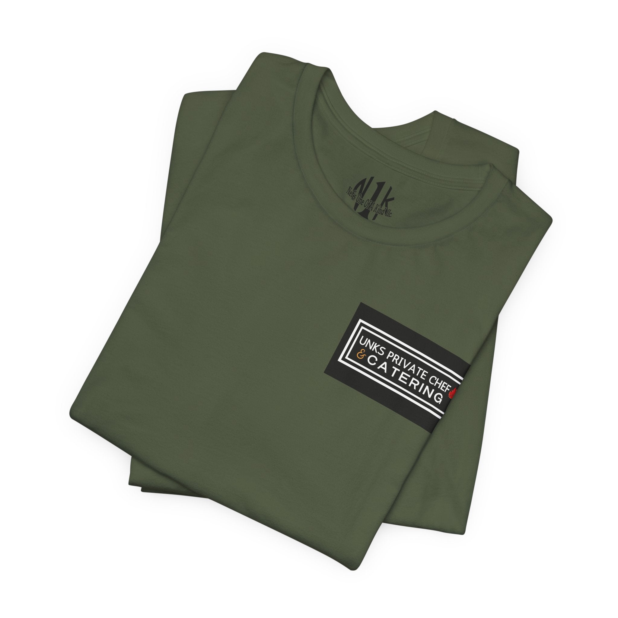 Unks Catering Custom Casual Unisex Tee for Every Occasion, Short Sleeve Shirt, Great for Gifts, Summer Wear, Everyday Comfort