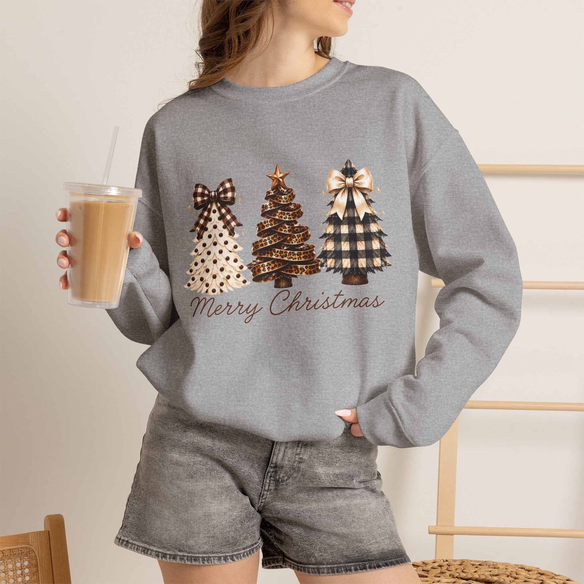 Merry Christmas Christmas Tree Crewneck Sweatshirt