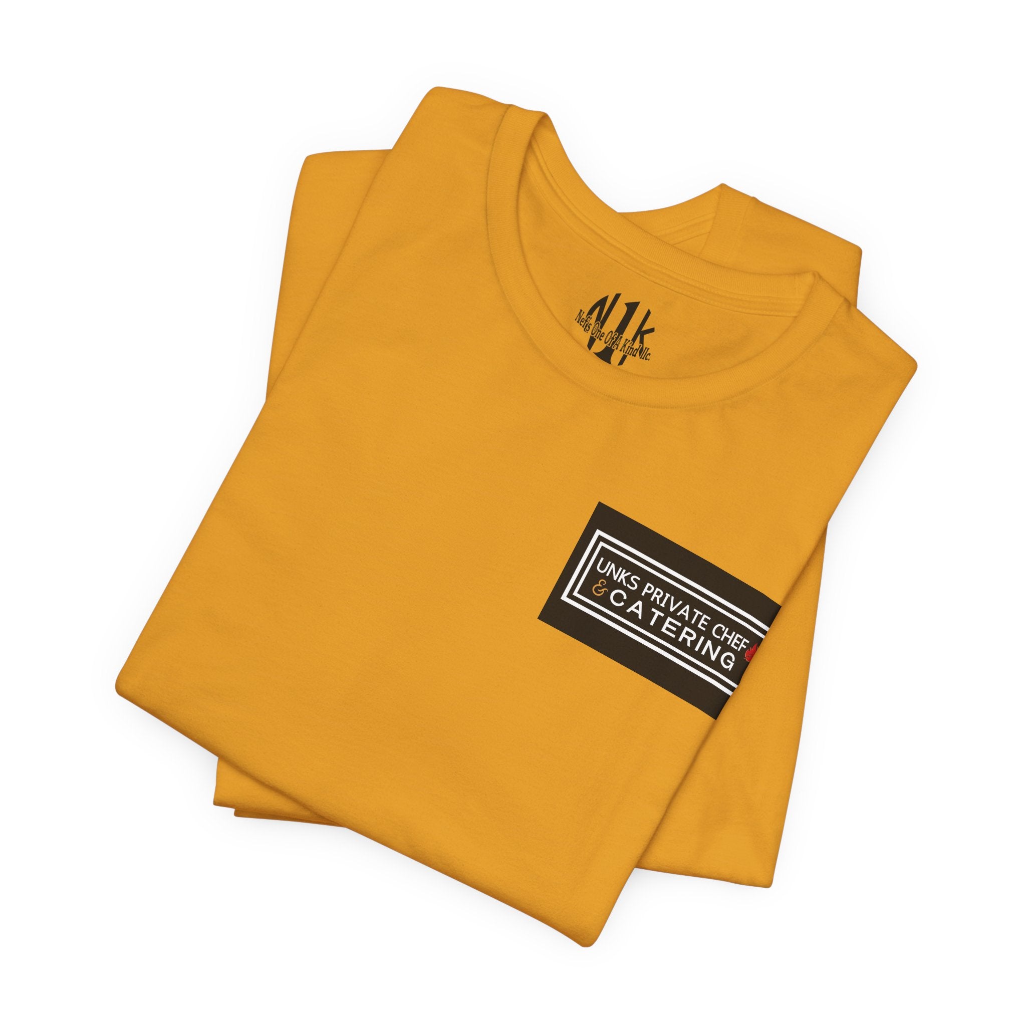 Unks Catering Custom Casual Unisex Tee for Every Occasion, Short Sleeve Shirt, Great for Gifts, Summer Wear, Everyday Comfort