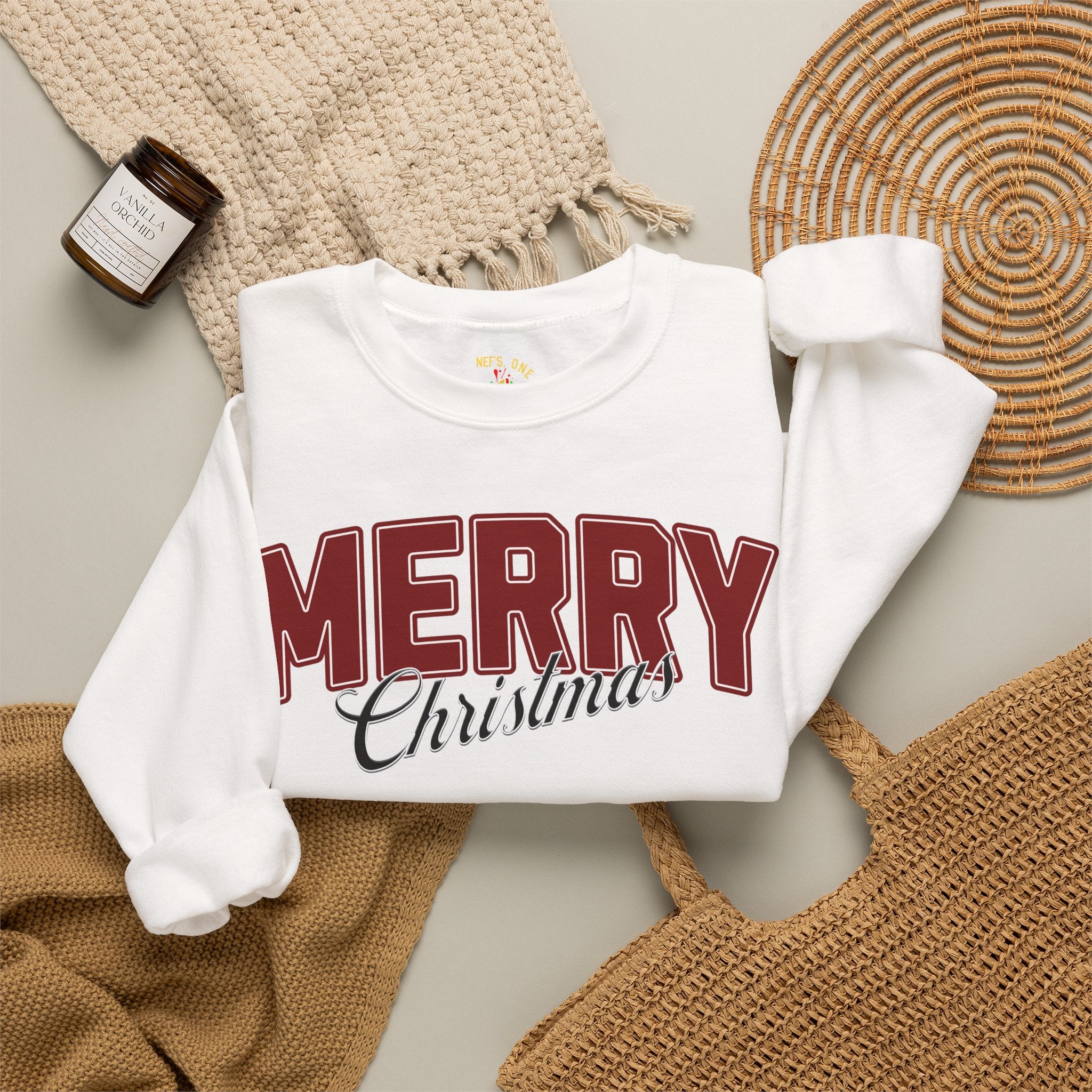 Merry Christmas Holiday Crewneck Sweatshirt