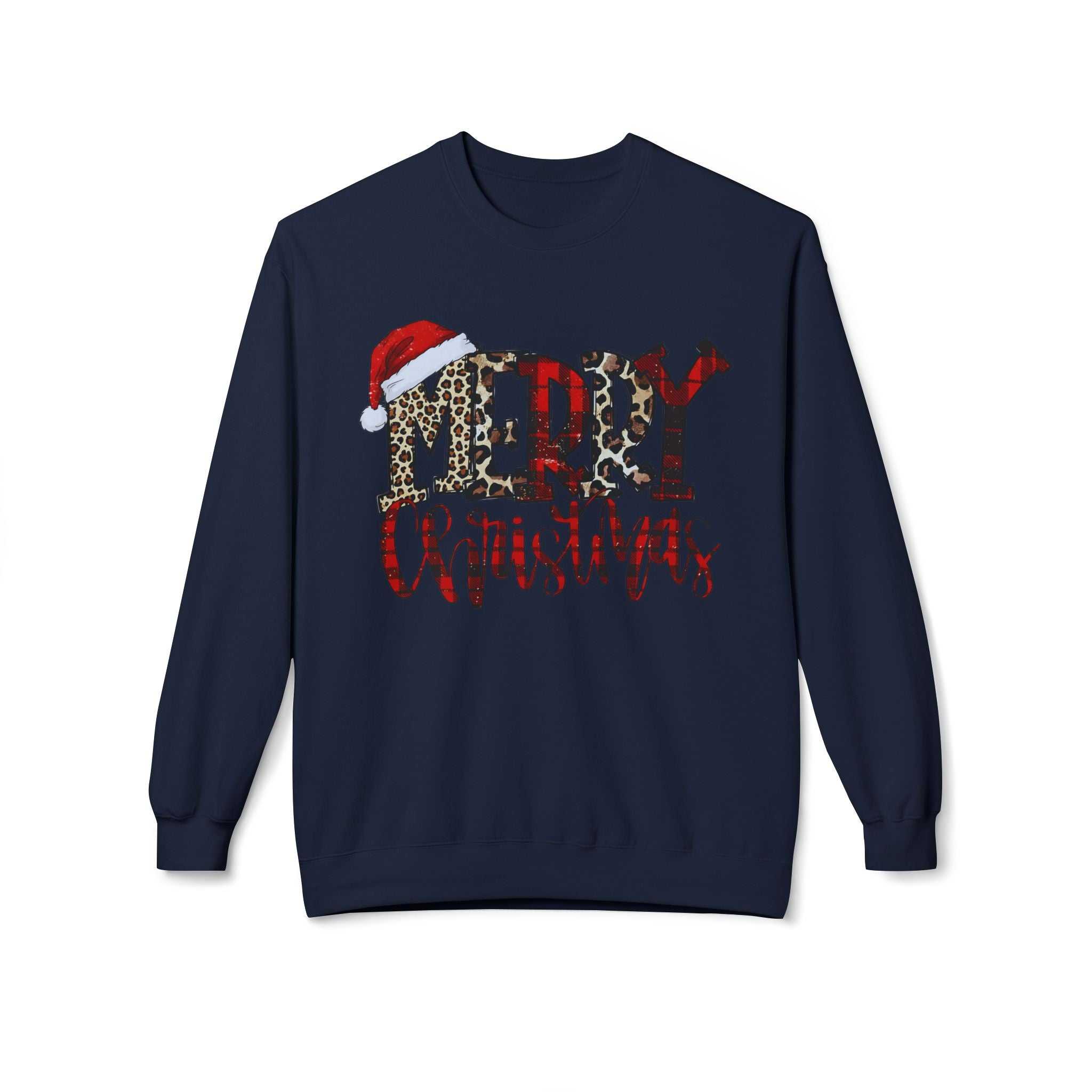 Merry Christmas Leopard Plaid SweatshirtSweatshirtMerry Christmas Leopard Plaid