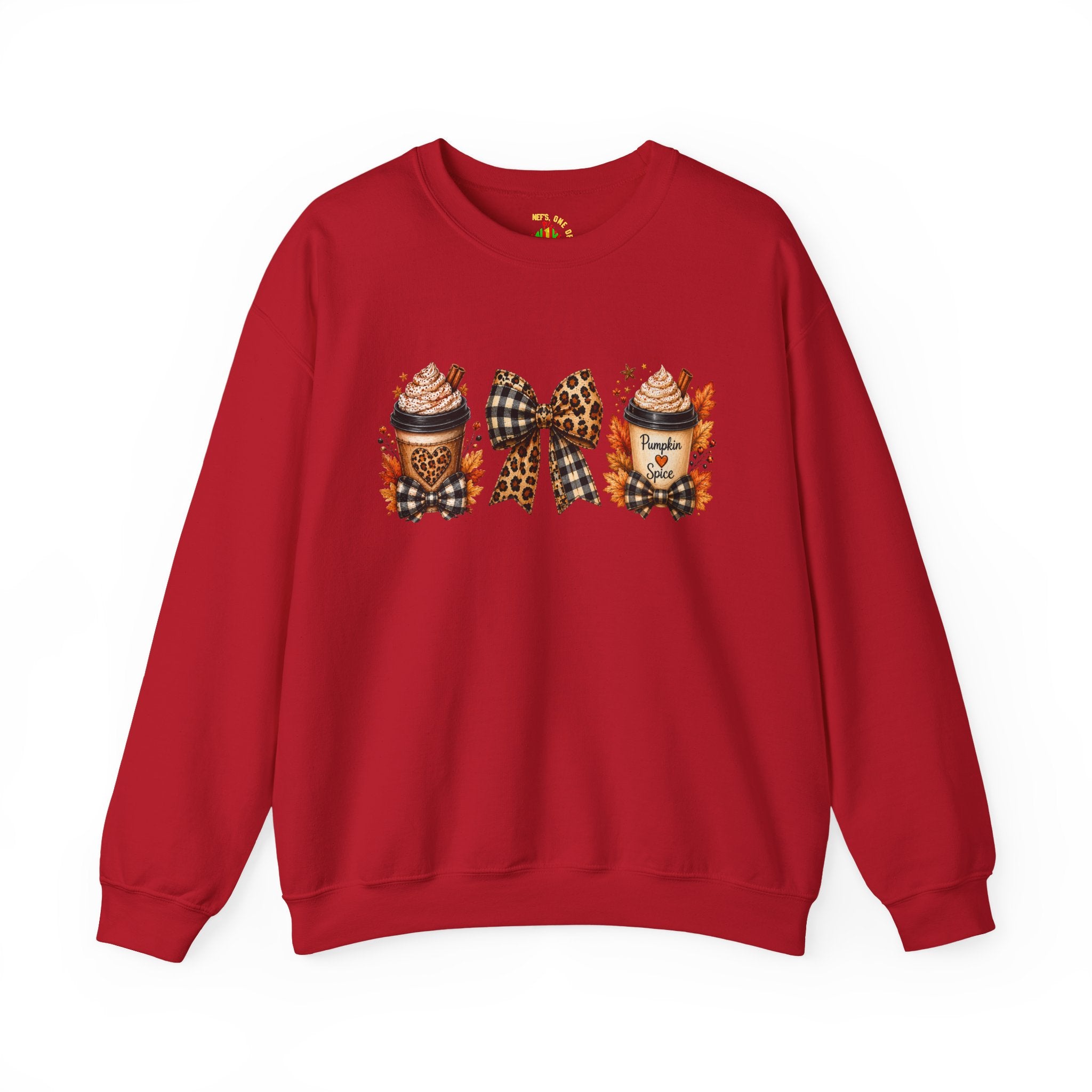 Festive Leopard Bow Christmas Crewneck Sweatshirt
