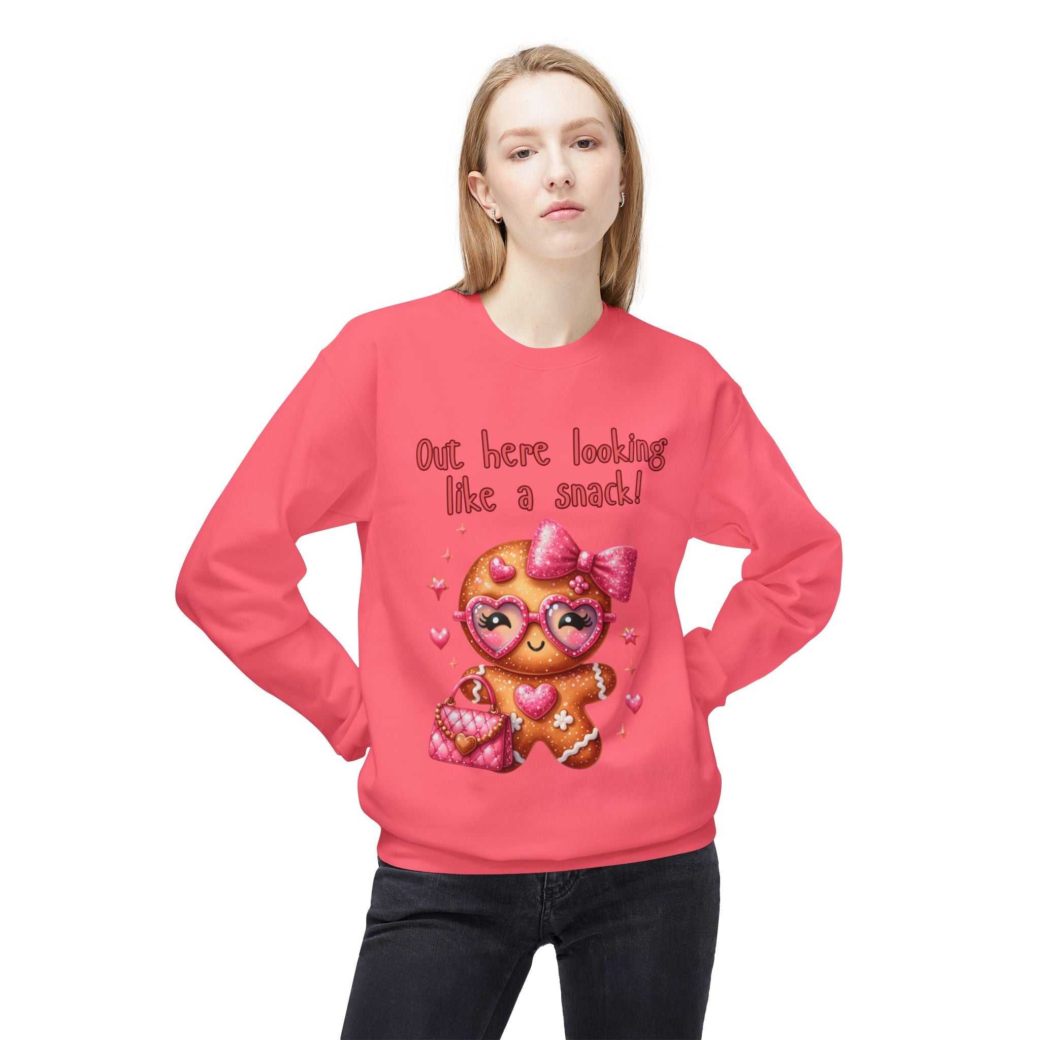 Gingerbread 'Out Here Looking Like a Snack' SweatshirtSweatshirtGingerbread sweatshirt