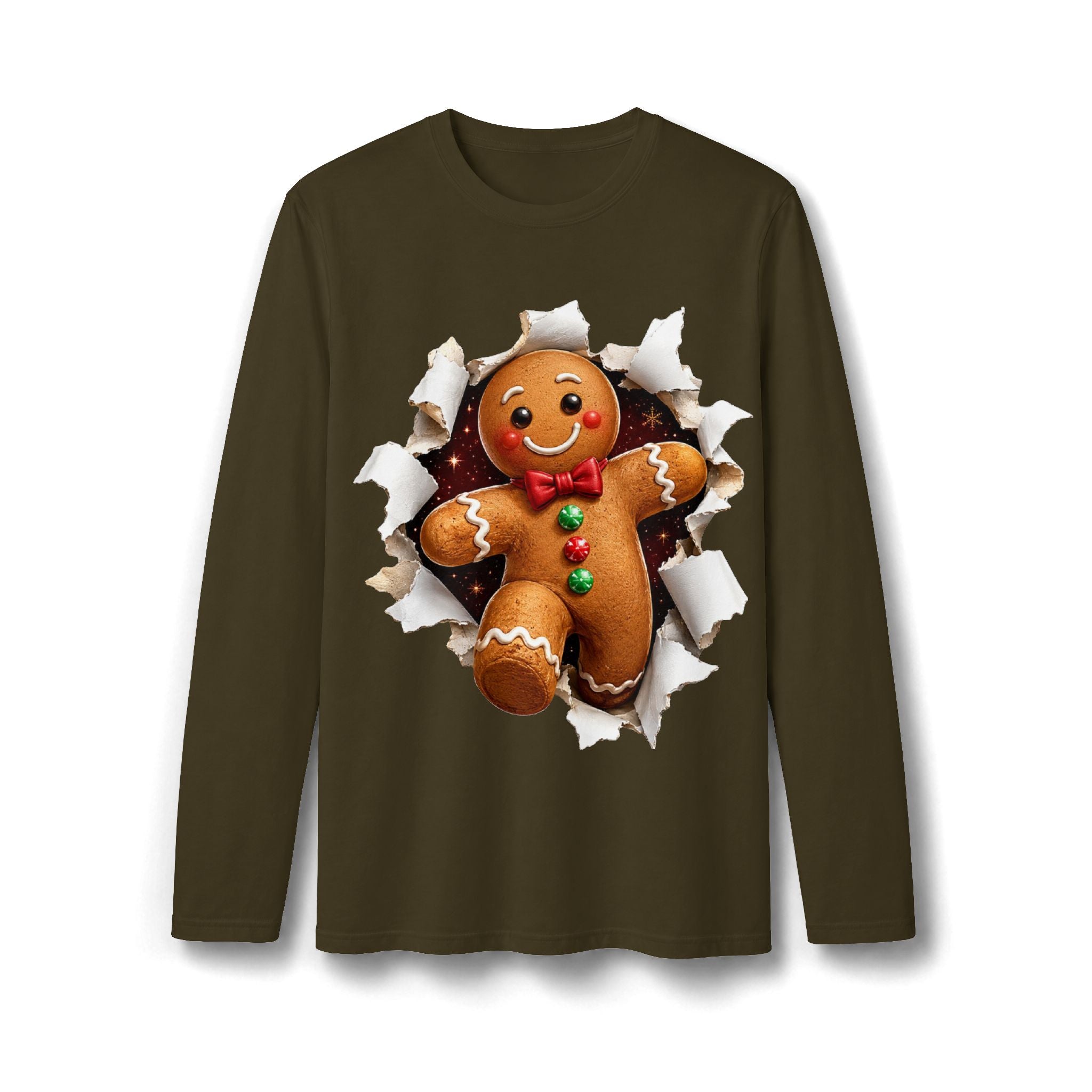 Gingerbread Man Christmas Long Sleeve T-Shirt