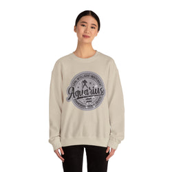 Aquarius Zodiac Unisex Casual Crewneck Sweatshirt