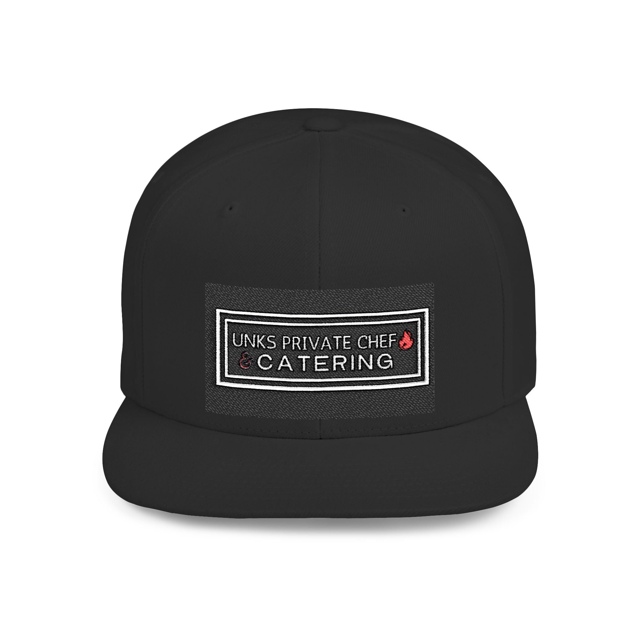 Unks Catering Custom Stylish Flat Bill Snapback Hat, Trendy Cap for Summer, Unique Gift for Him/Her, Casual Wear, Fashion Accessory