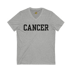 Cancer Zodiac Sign Unisex V-Neck Tee, Support Cancer Patients, Gift for Loved Ones, Birthday, Comfortable Casual Wear