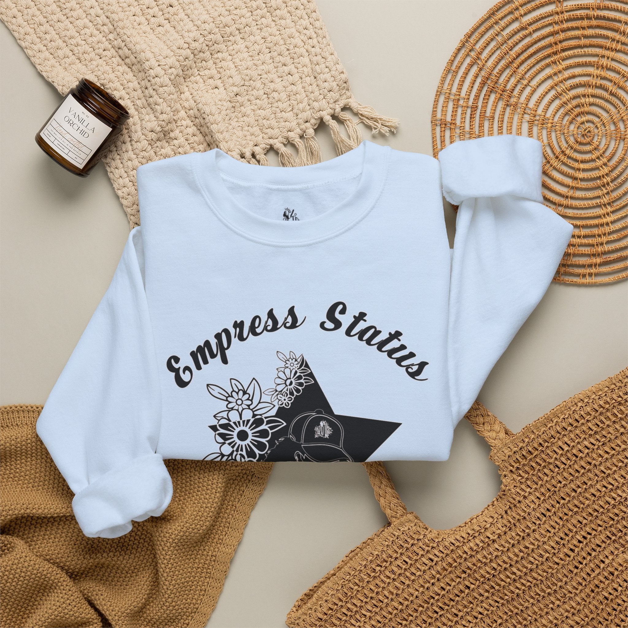 Empress Black Girl Floral Status Unisex Sweatshirt