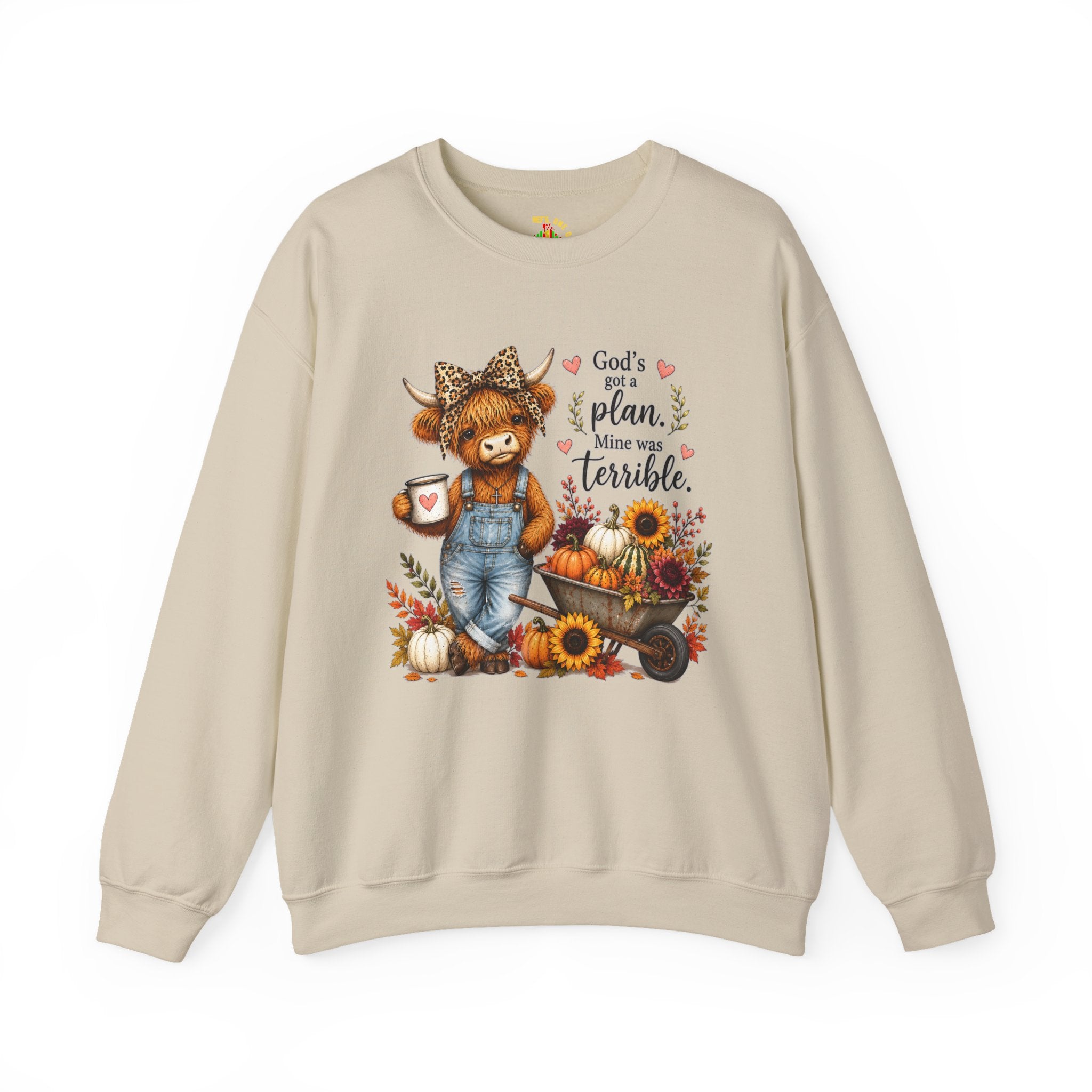 God’s Plan, Mine Was Terrible Bear Fall Crewneck Sweatshirt