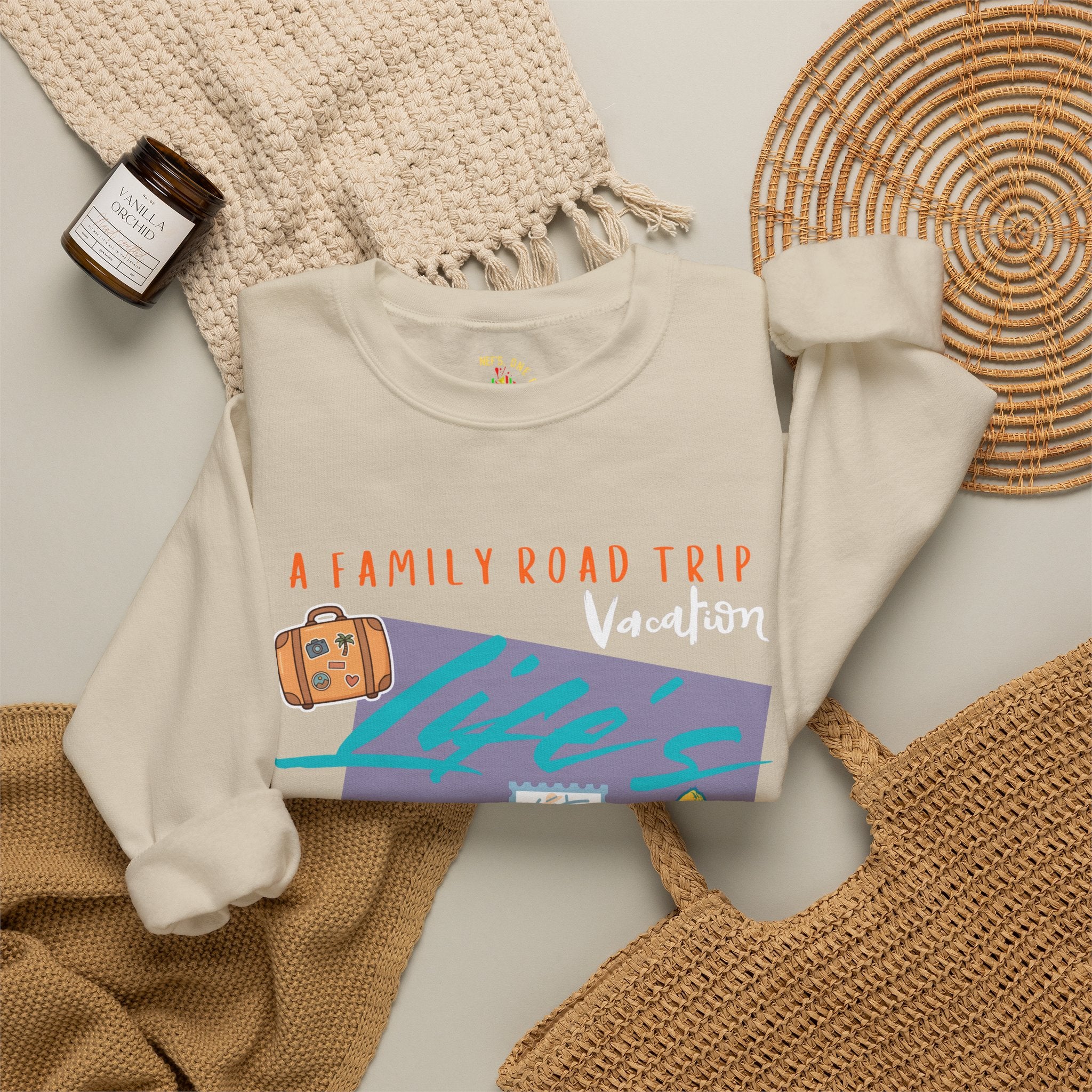 Road Trip T-Shirt — "Life's a Trip" Retro (Enter Family Name) on Back Travel Graphic
