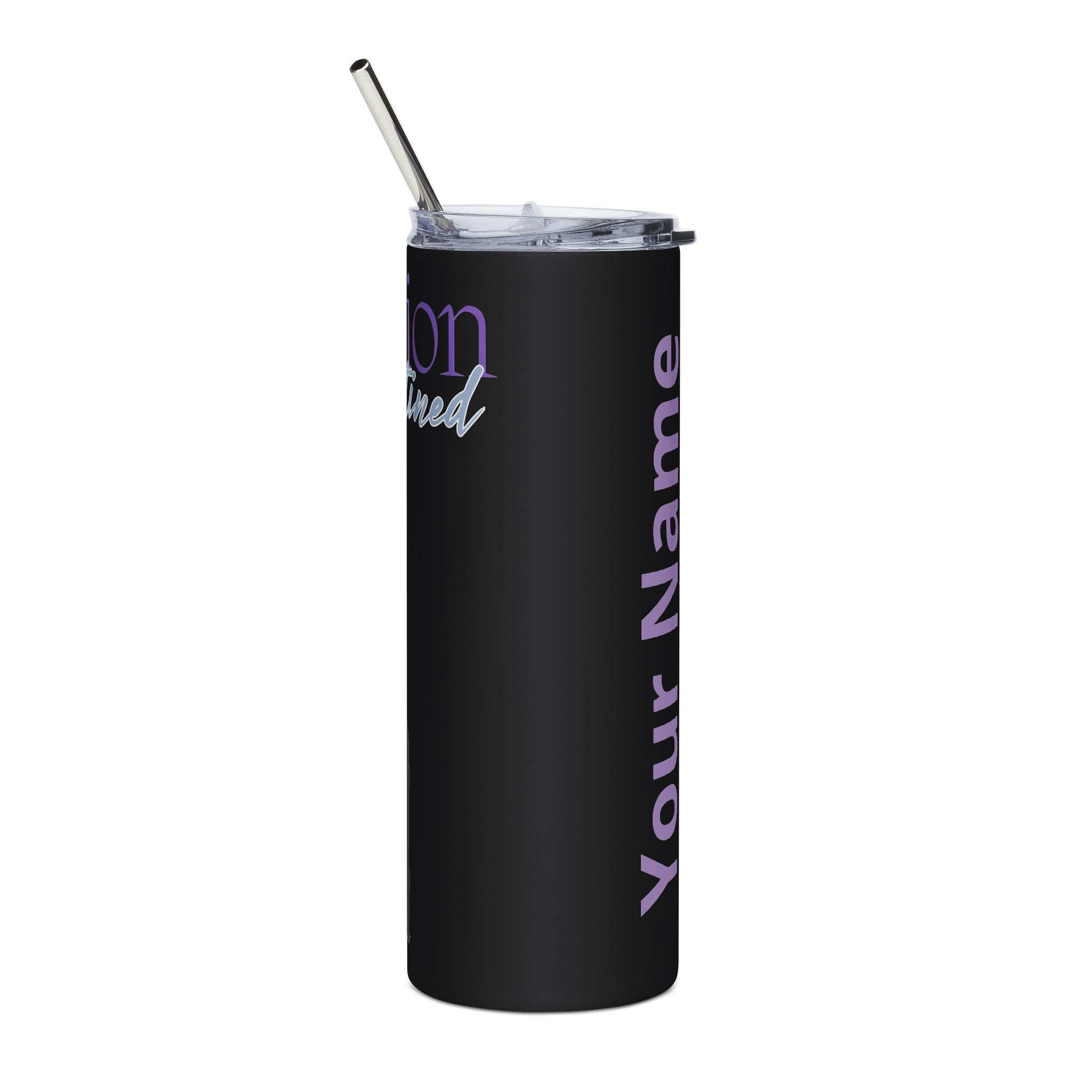 Destination Destined Customizable Skinny Tumbler with Straw, 20oz
