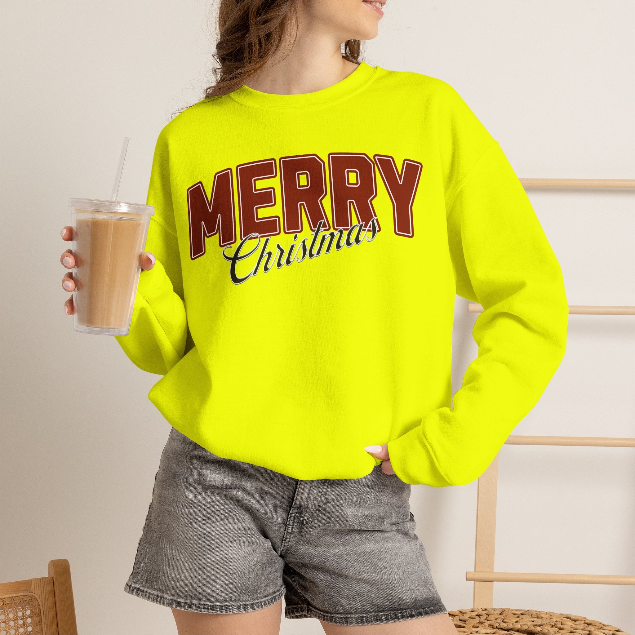 Merry Christmas Personalized Family Name Sweatshirt