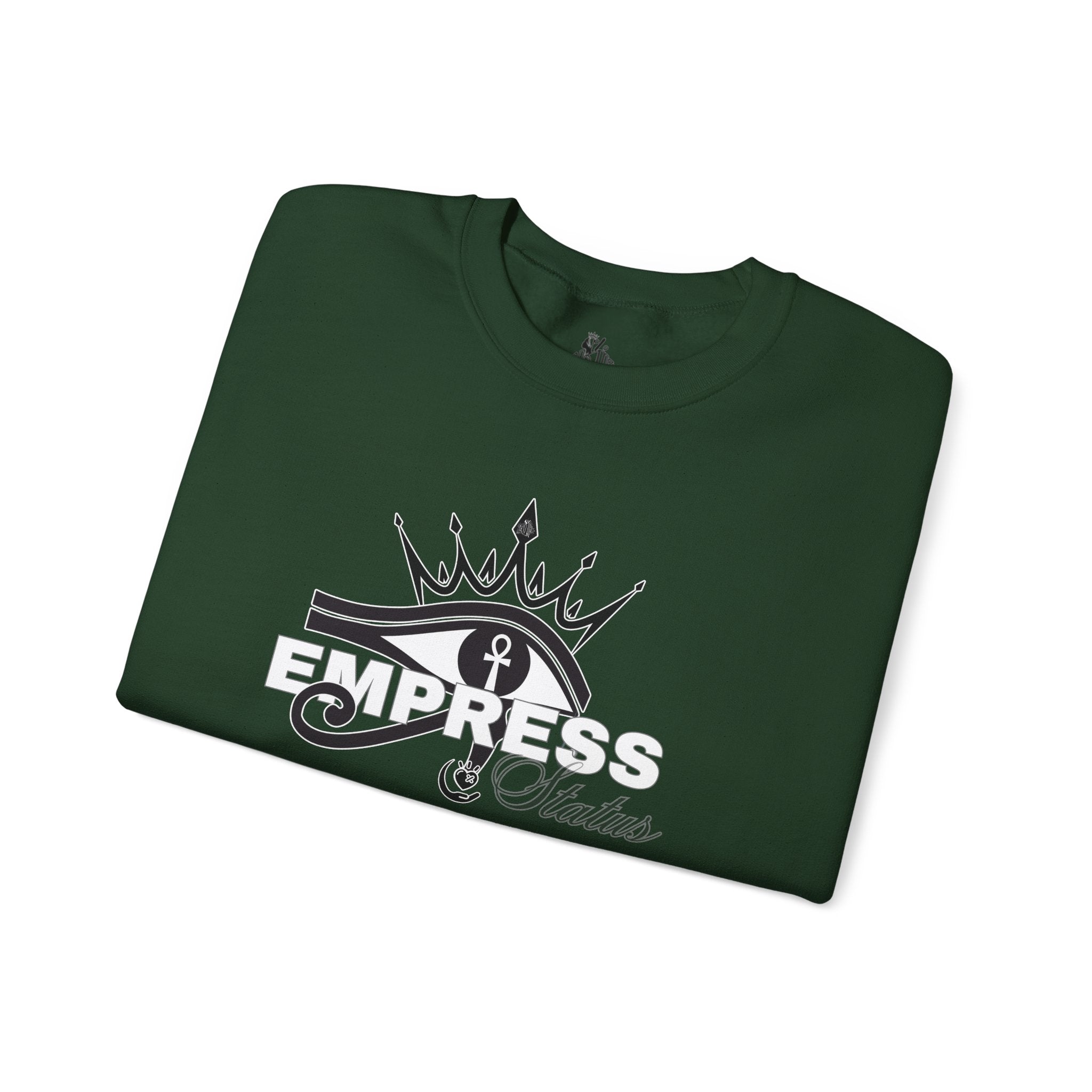 Eye of Horus Crown Empress Sweatshirt — Egyptian Protective Symbol Tee
