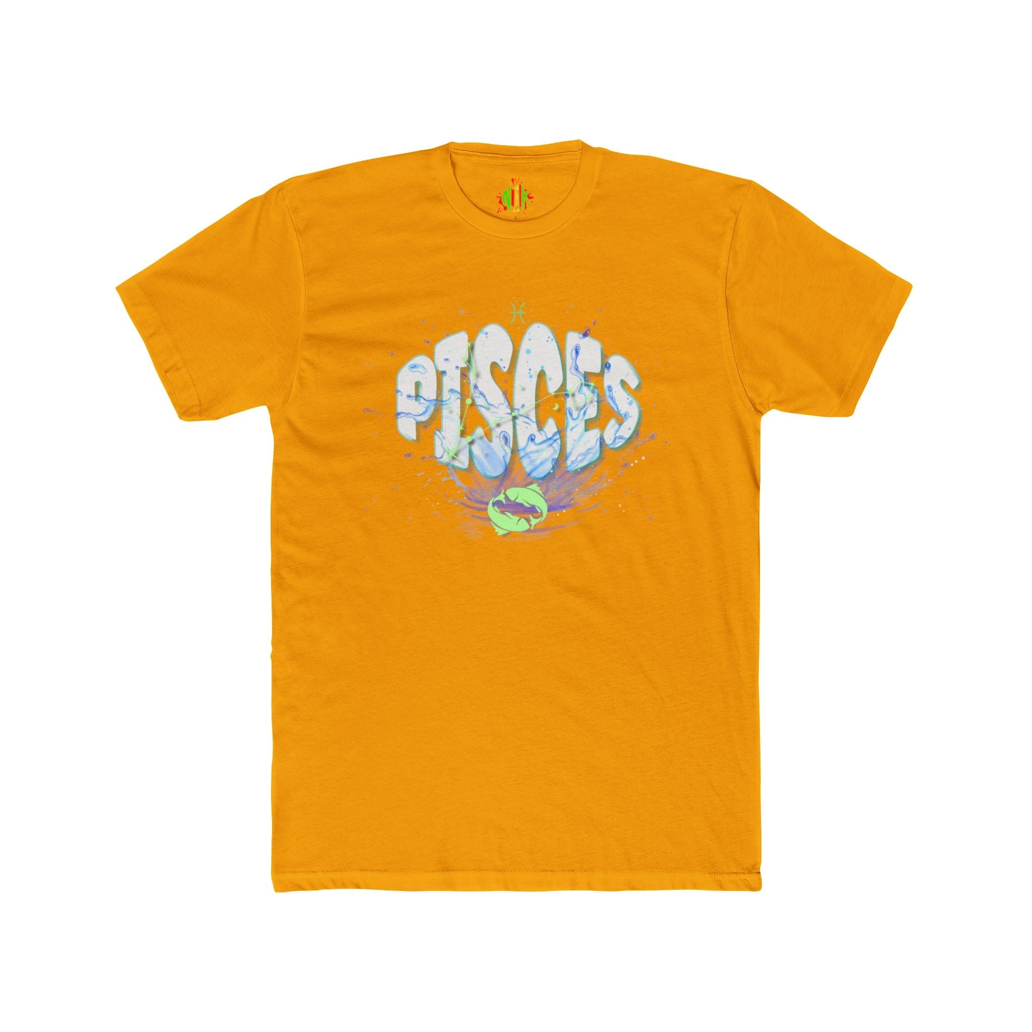 Pisces Water Zodiac unisex t-shirt with soft cotton and watercolor-style Pisces sign print