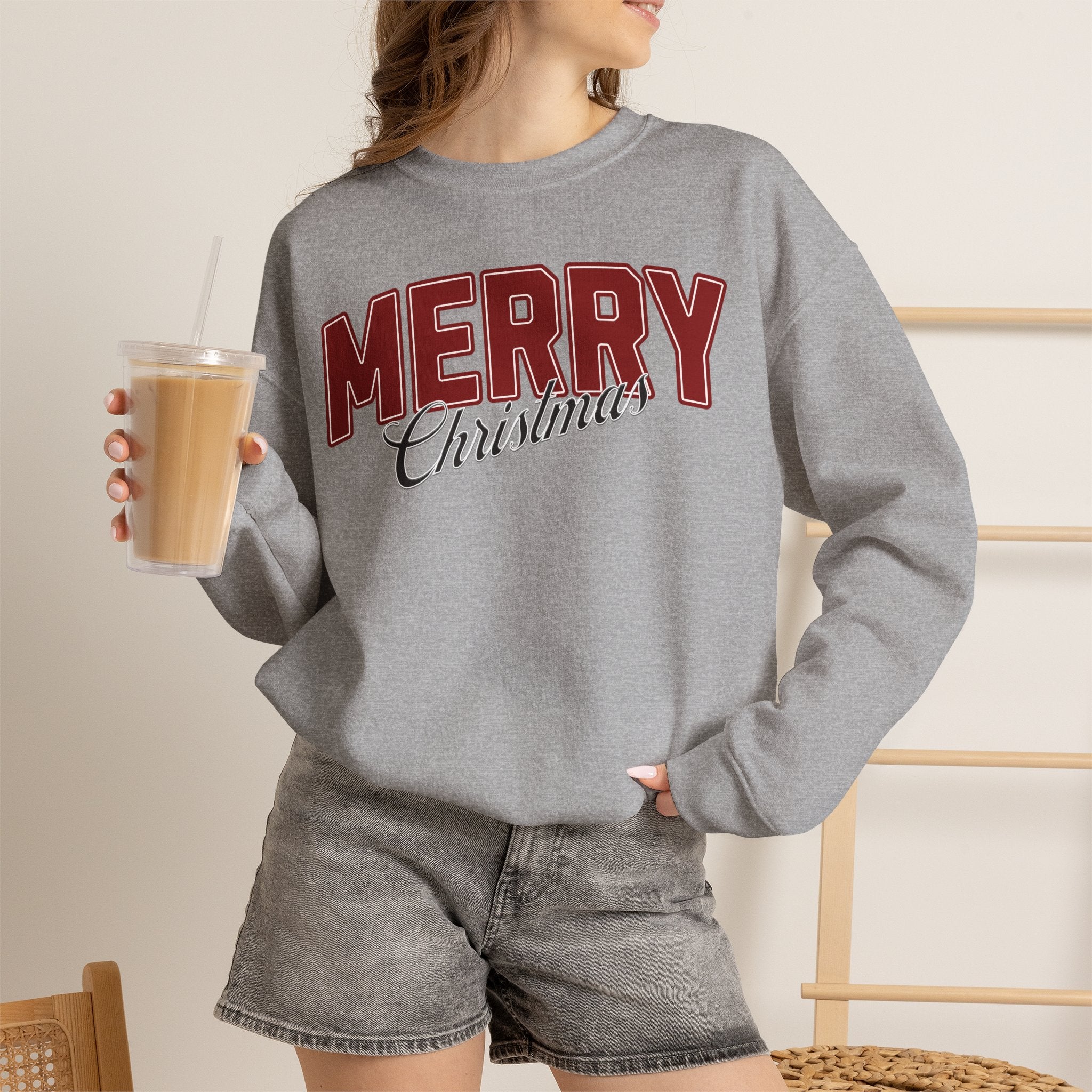 Merry Christmas Personalized Family Name Sweatshirt