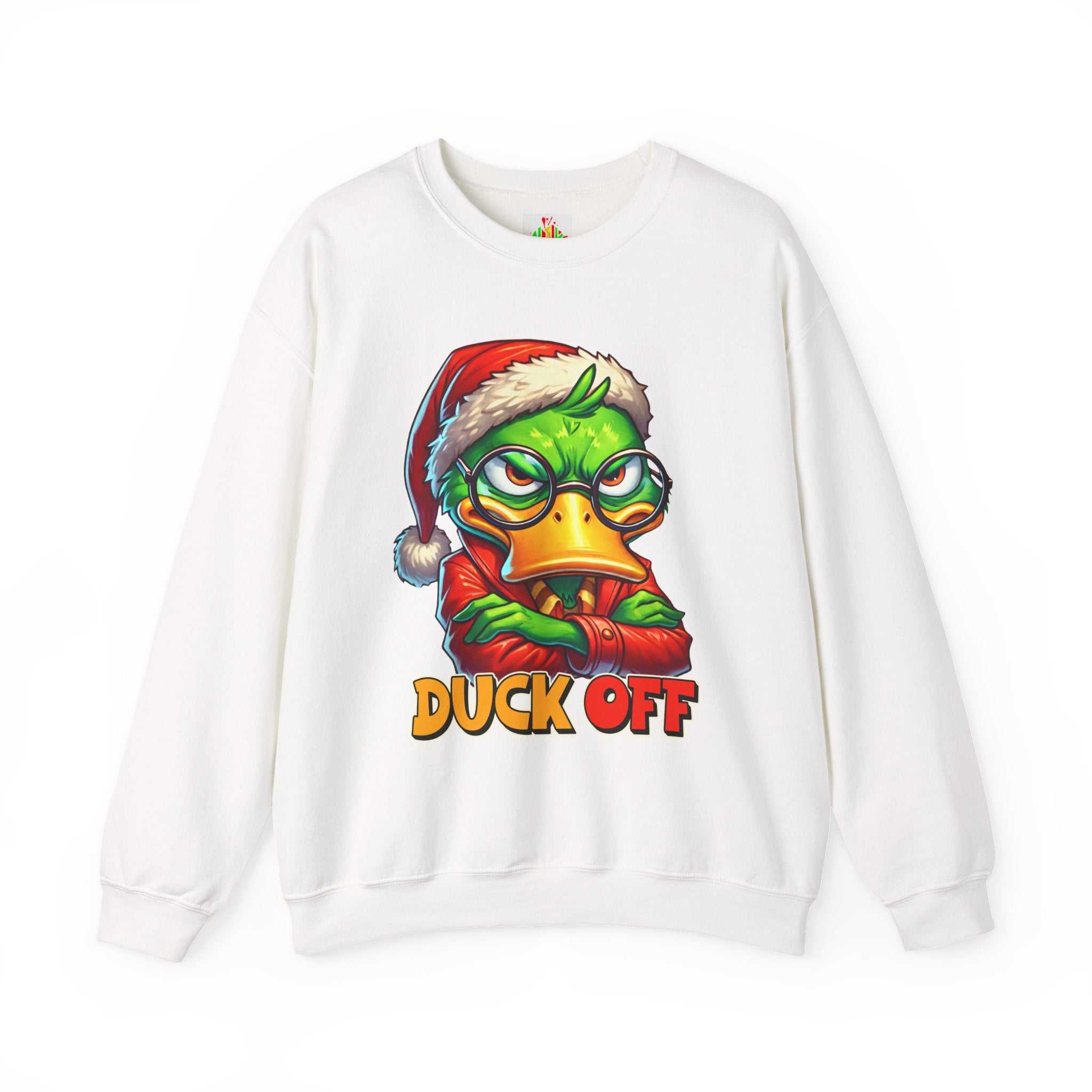 Duck off Christmas Funny Holiday Unisex Heavy Blend CrewneckSweatshirtUnisex Heavy Blend™ Crewneck Sweatshirt