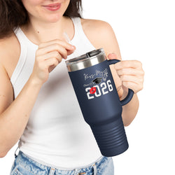 2026 Insulated Travel Mug, 40oz, Stylish Drinkware for On-the-Go, Ideal for Graduations, Hot & Cold Beverages, Outdoor Adventures