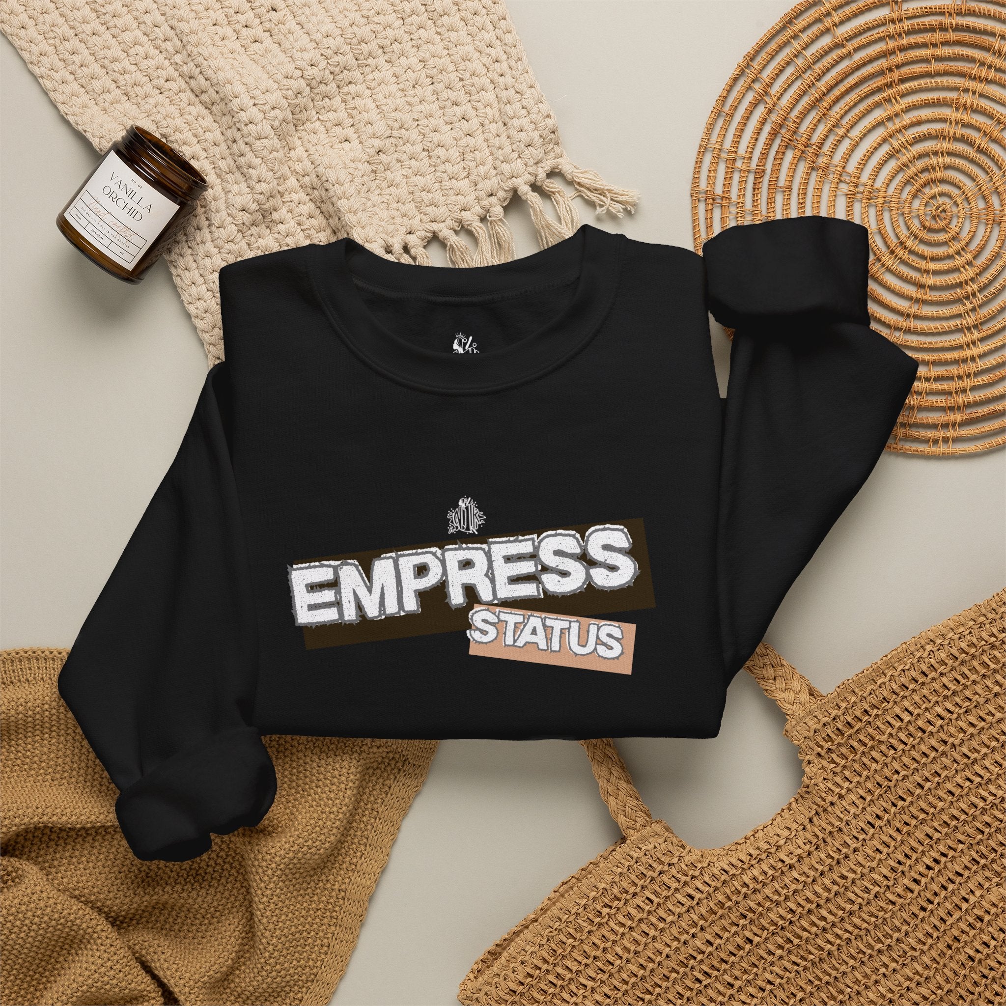 Empress Status Graphic Sweatshirt — Bold Feminine Statement Sweatshirt
