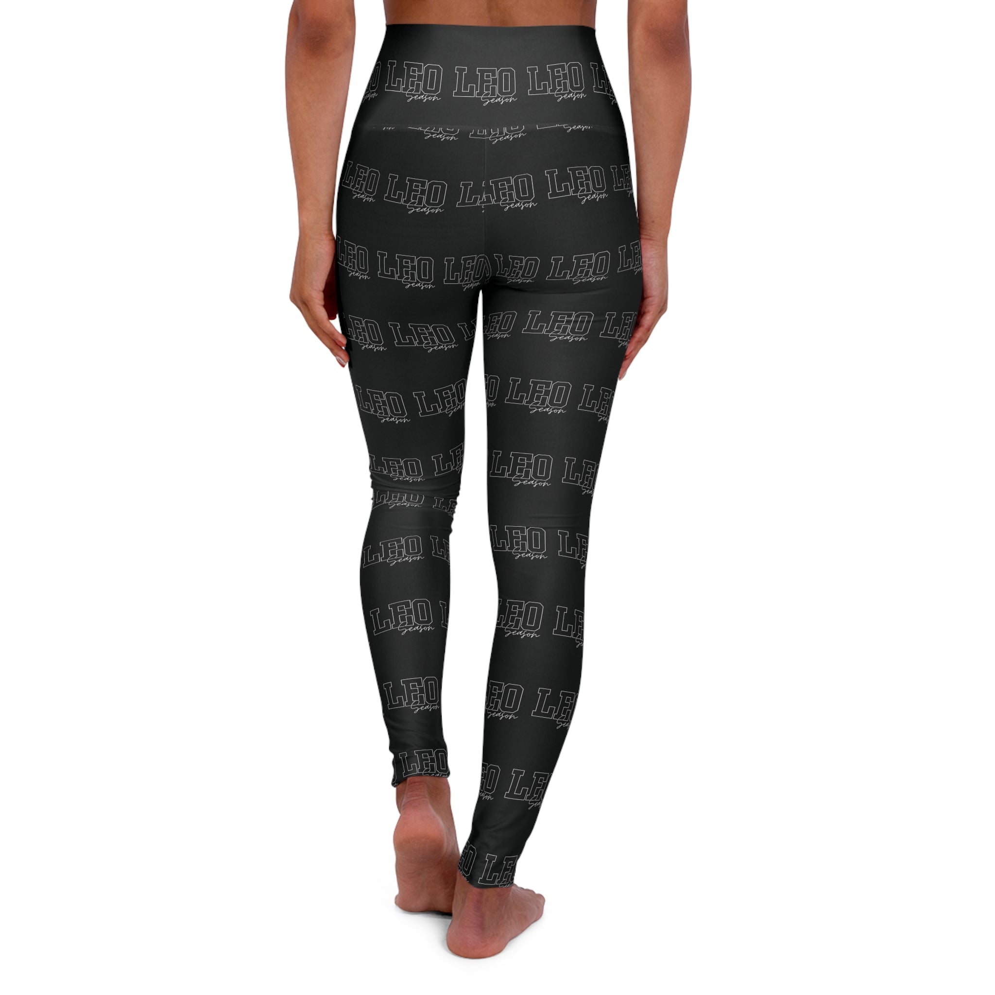 Leo Season Stylish High Waisted Yoga Leggings, Perfect Fitness BottomsAll Over PrintsLeo Season